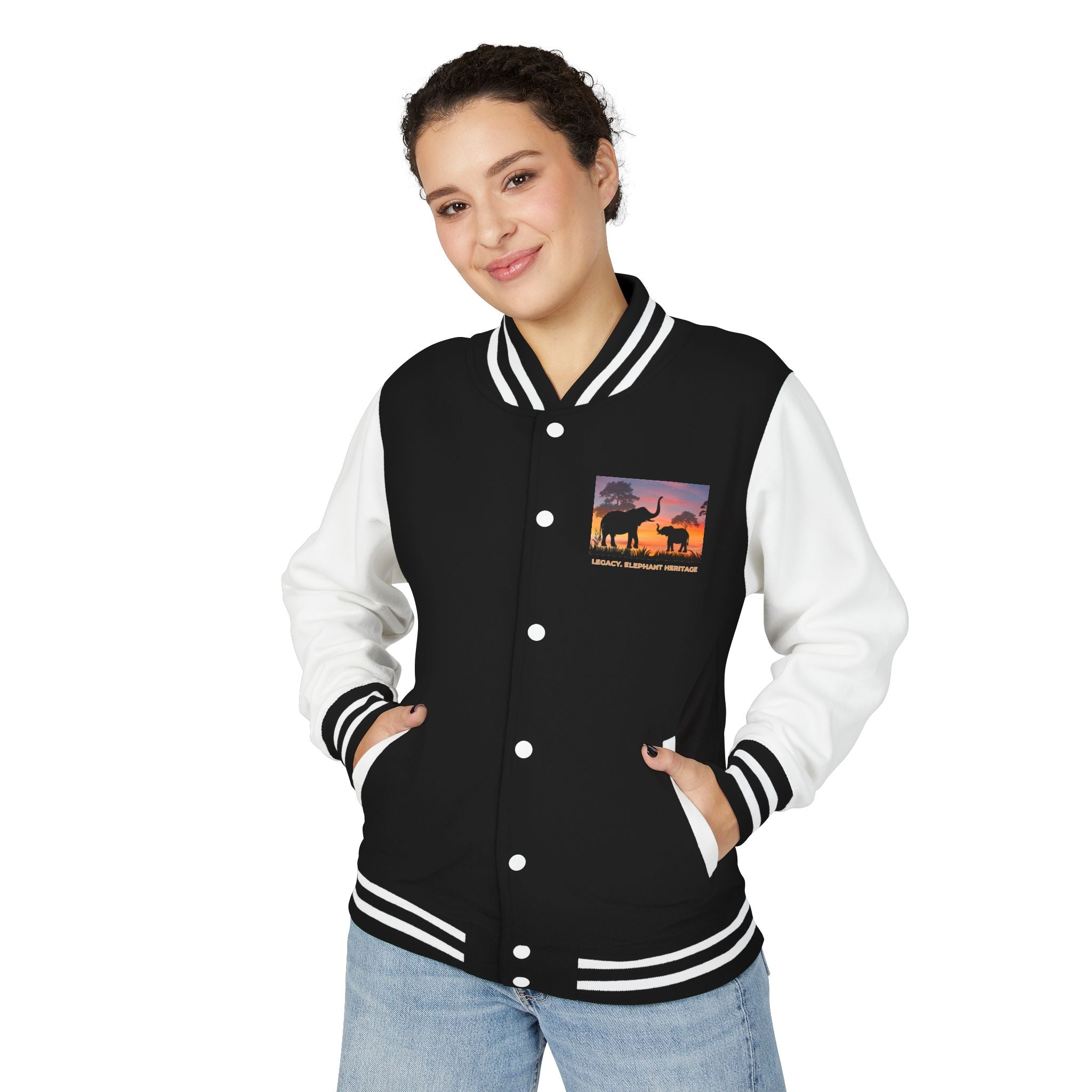 Letterman Jacket — Legacy Elephant Heritage Sunset Design