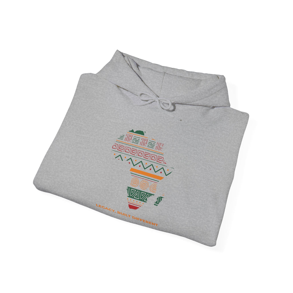 Africa Map Hoodie - 'Legacy Built Different' Graphic Pullover