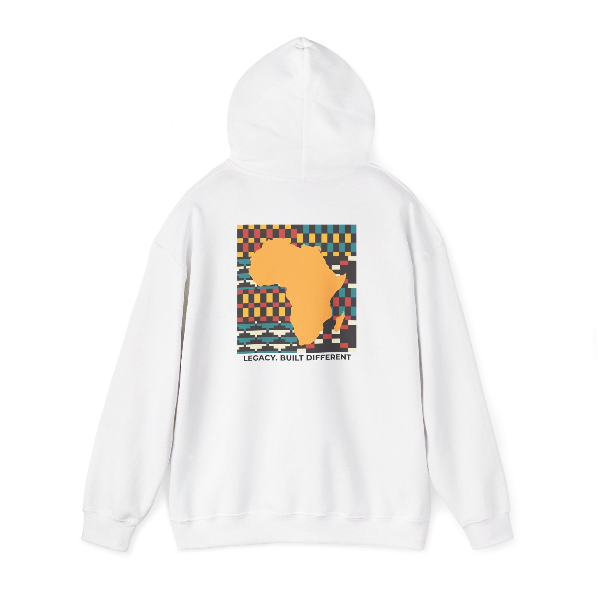 Africa Silhouette Kente Hoodie — "Legacy, Built Different"