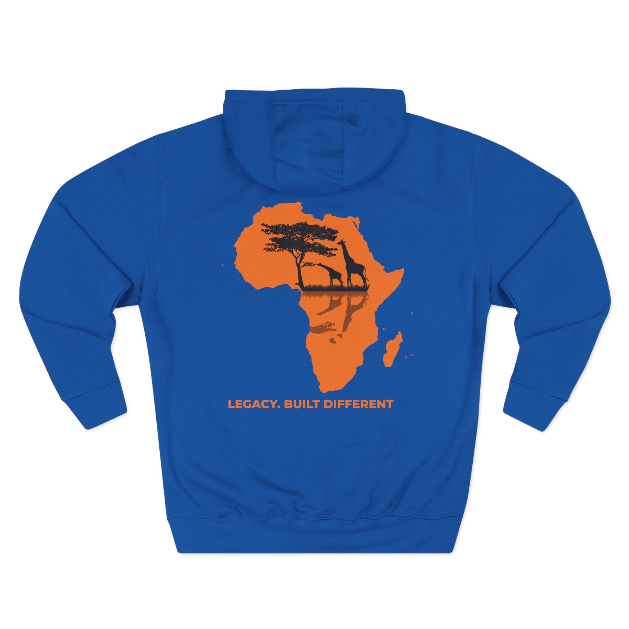 Africa Silhouette Hoodie — 'Legacy: Built Different' Graphic Pullover
