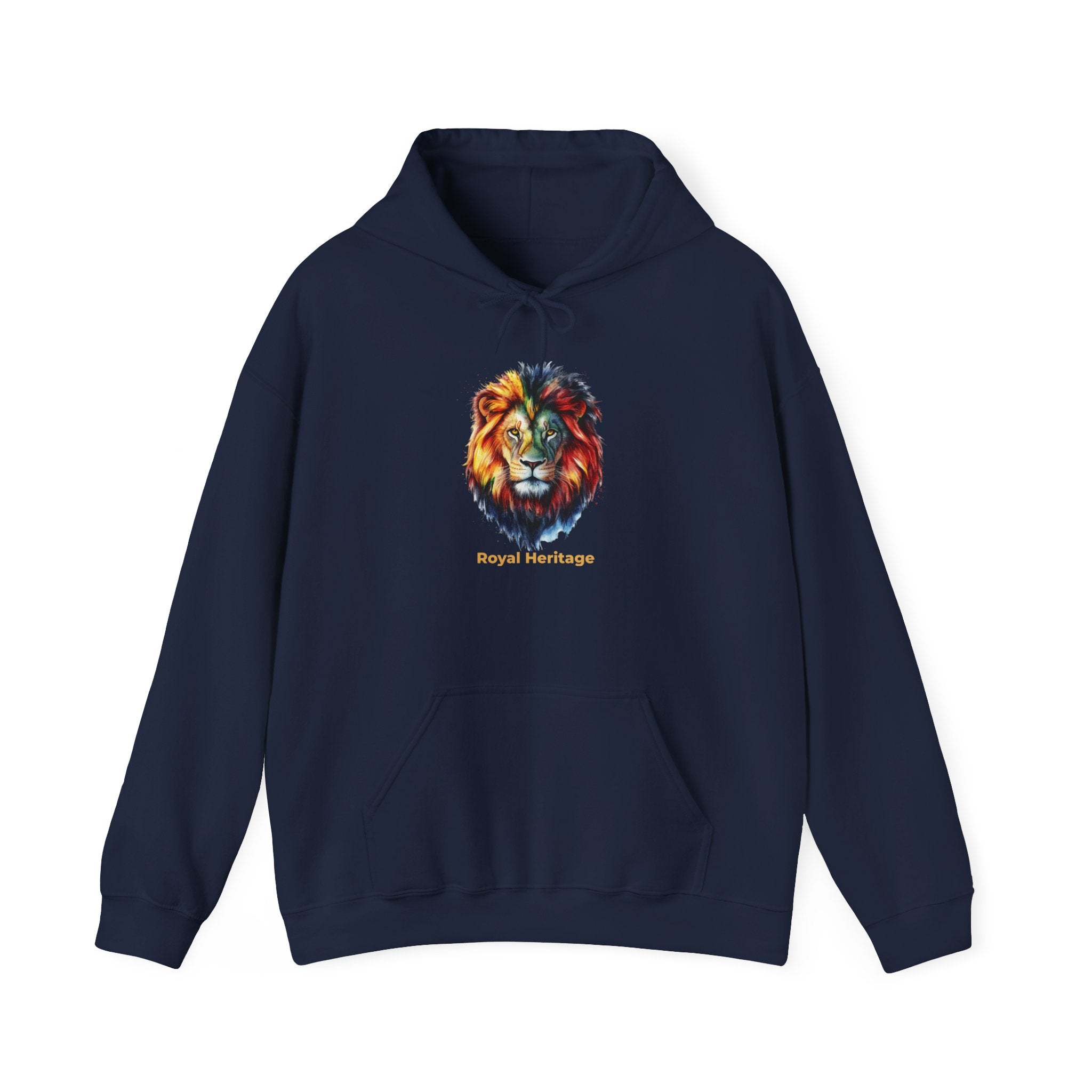 Lion Head Hoodie — 'Royal Heritage' Colorful Lion Graphic Sweatshirt