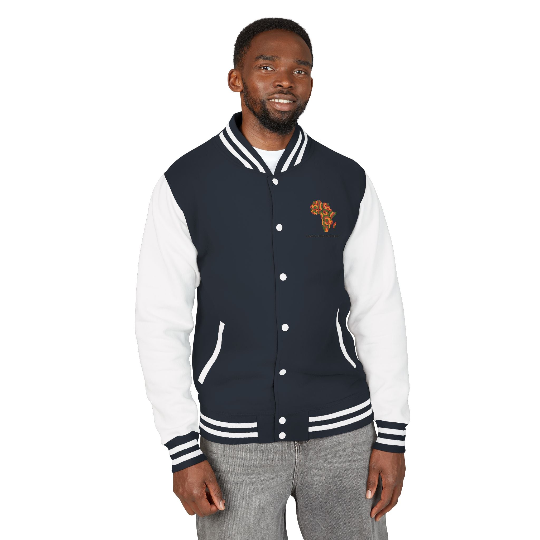 Letterman Jacket — African Heritage Map "Legacy. Built Different"