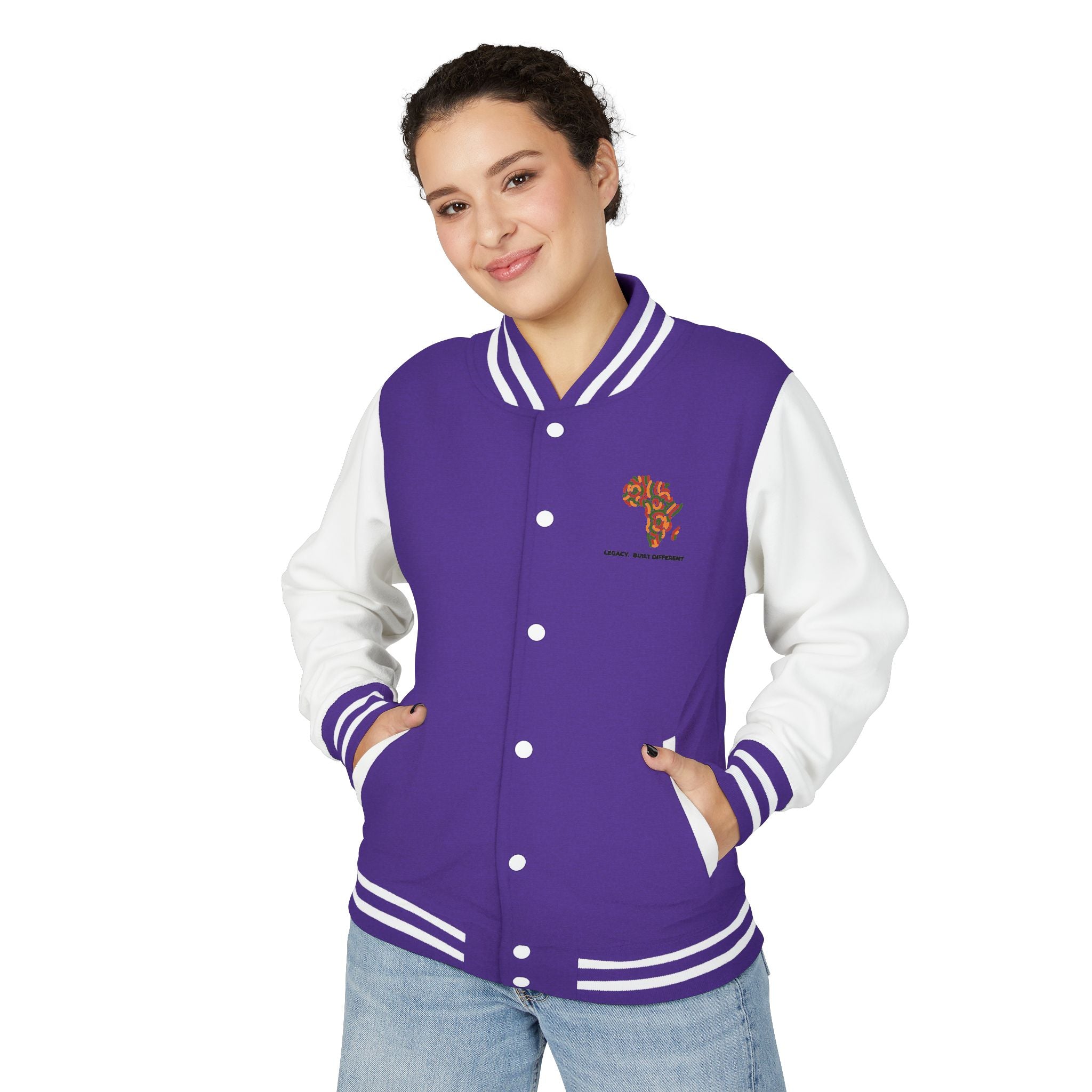 Letterman Jacket — African Heritage Map "Legacy. Built Different"