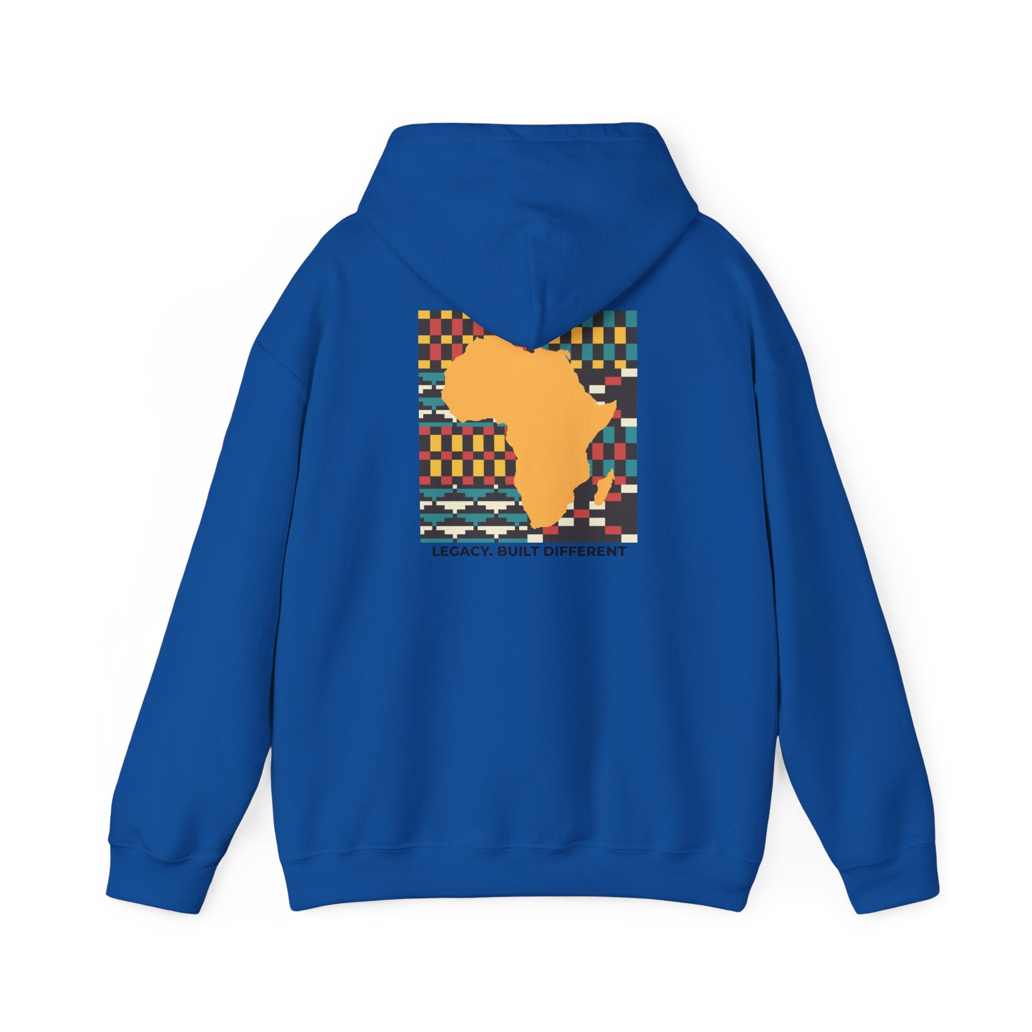 Africa Silhouette Kente Hoodie — "Legacy, Built Different"