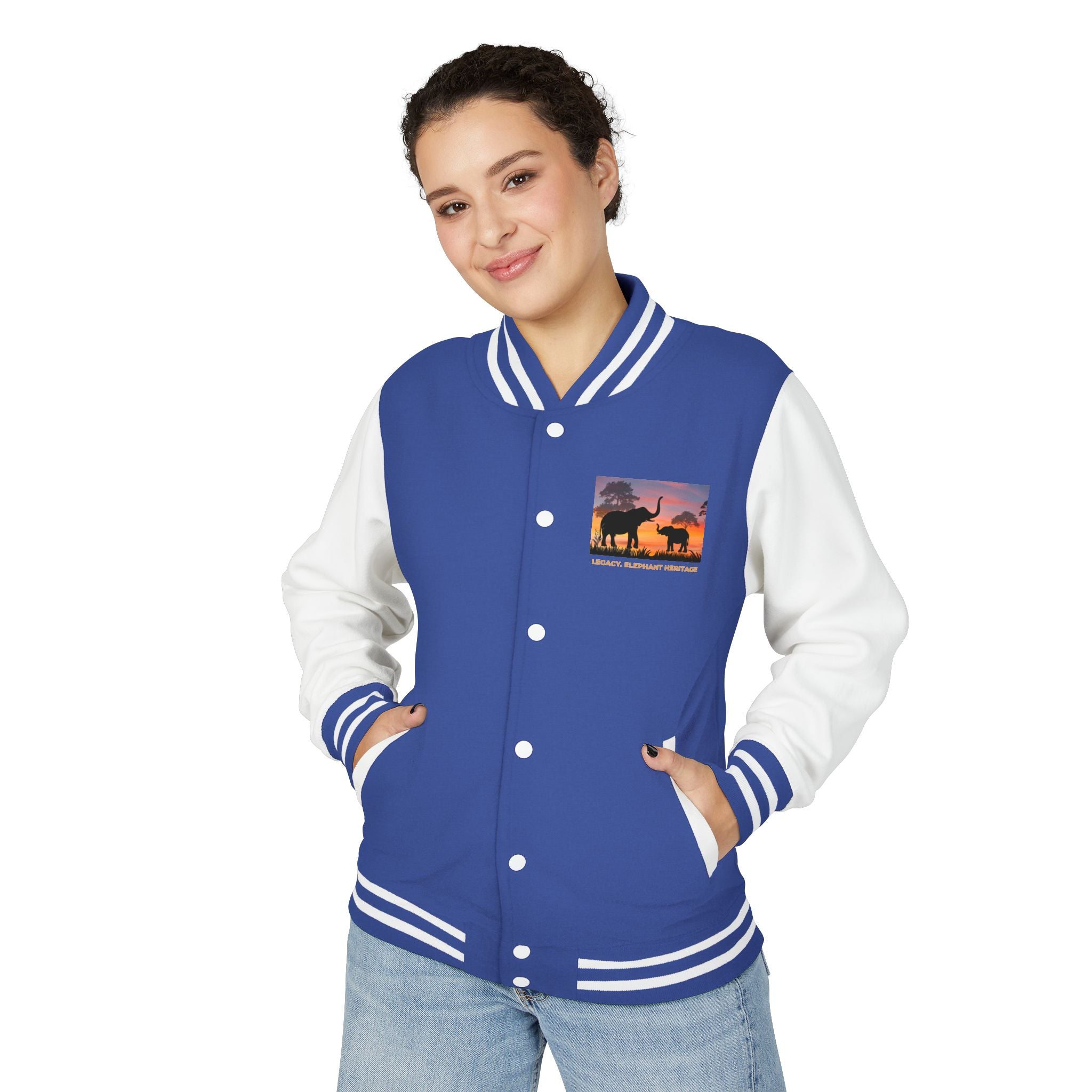 Letterman Jacket — Legacy Elephant Heritage Sunset Design