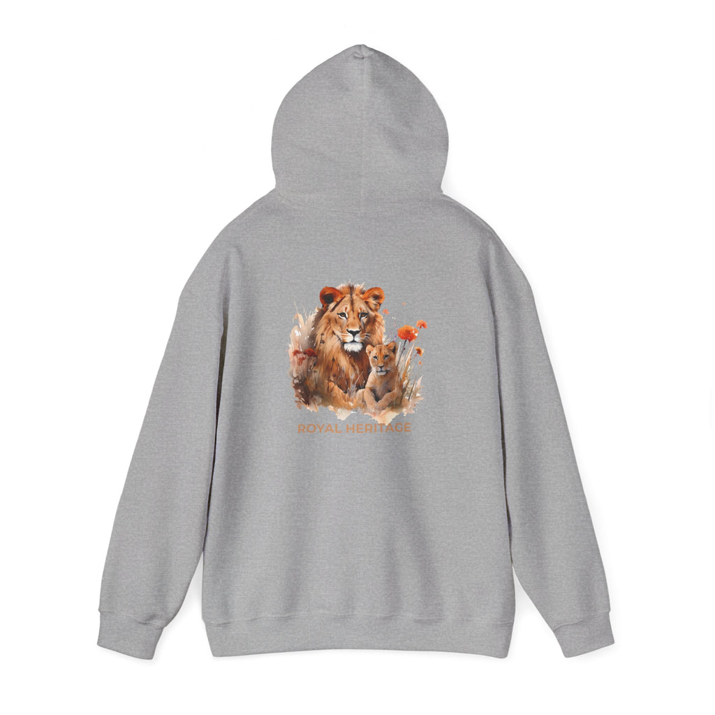 Hoodie — 'Royal Heritage' Lion & Cub Graphic Pullover