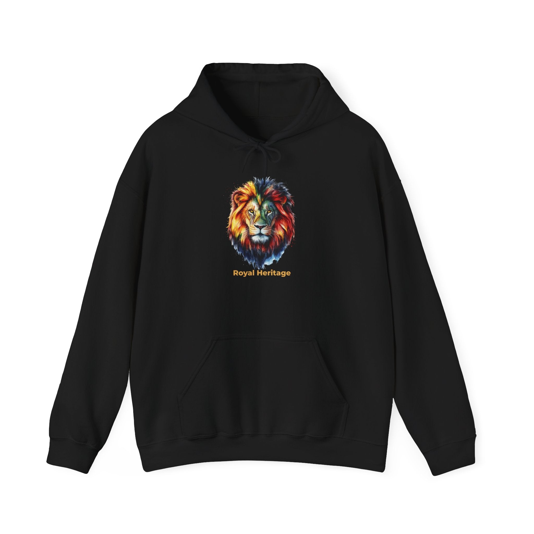 Lion Head Hoodie — 'Royal Heritage' Colorful Lion Graphic Sweatshirt