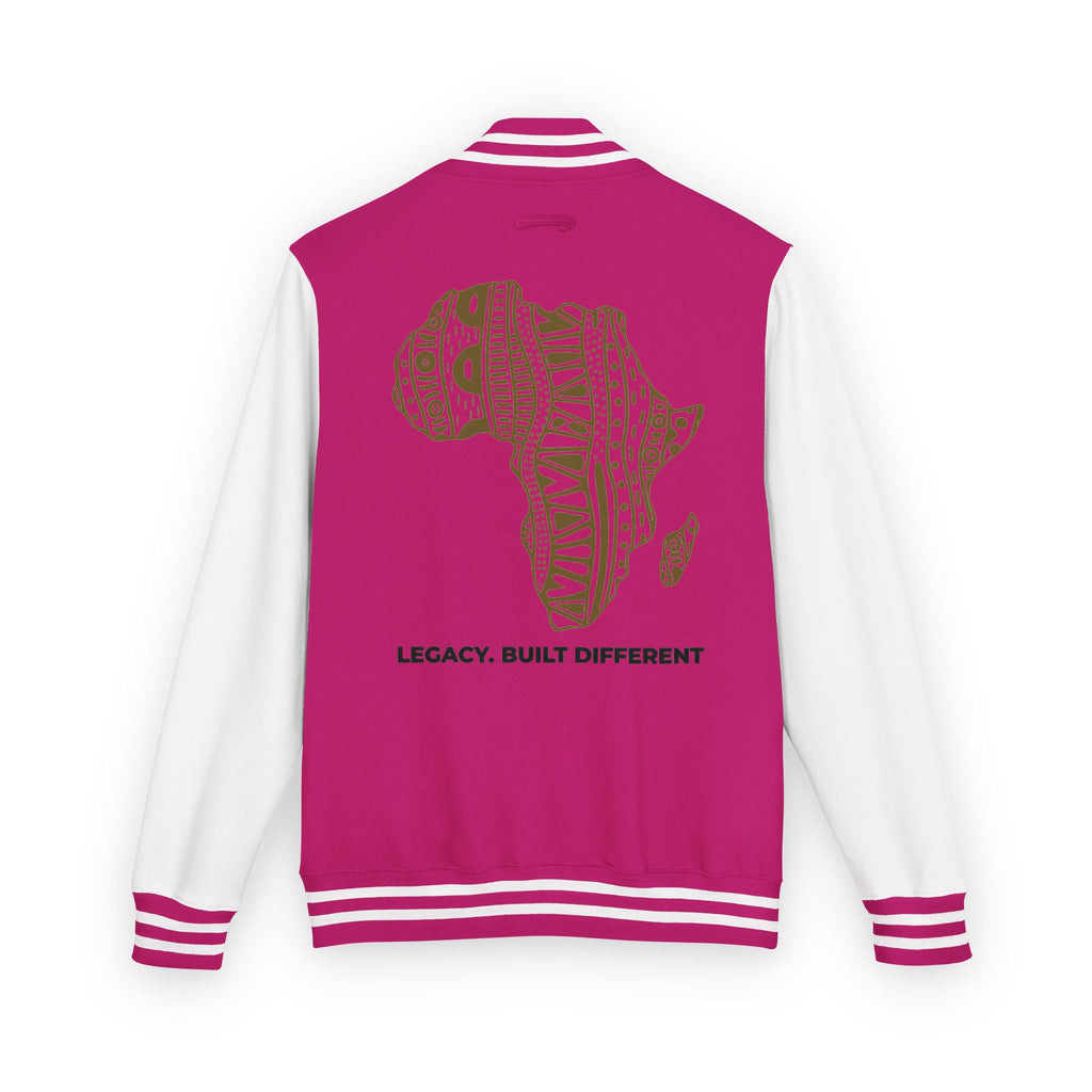 Letterman Jacket — African Pattern Map "Legacy. Built Different"
