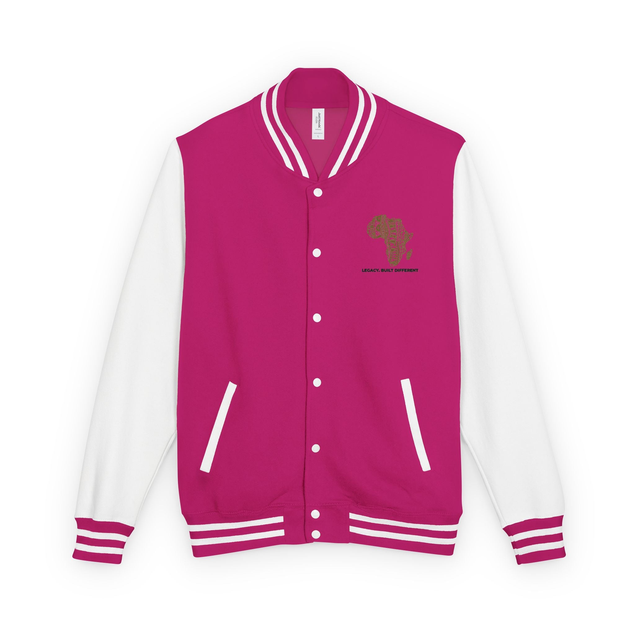 Letterman Jacket — African Pattern Map "Legacy. Built Different"