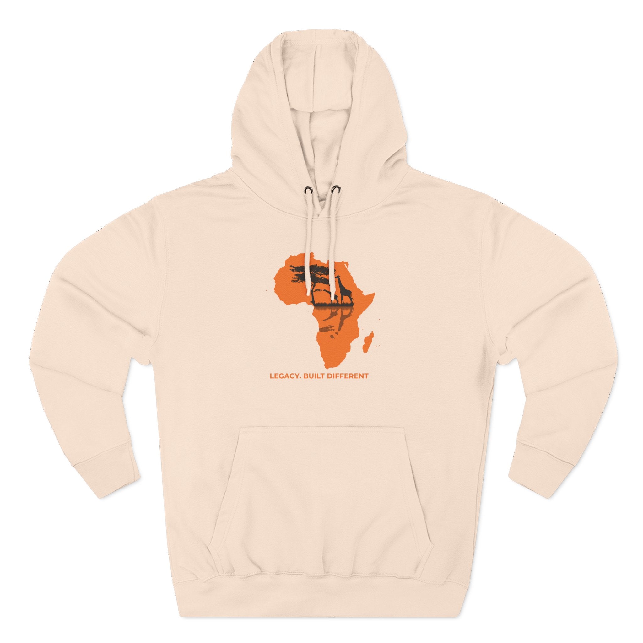 Africa Silhouette Hoodie — 'Legacy: Built Different' Graphic Pullover