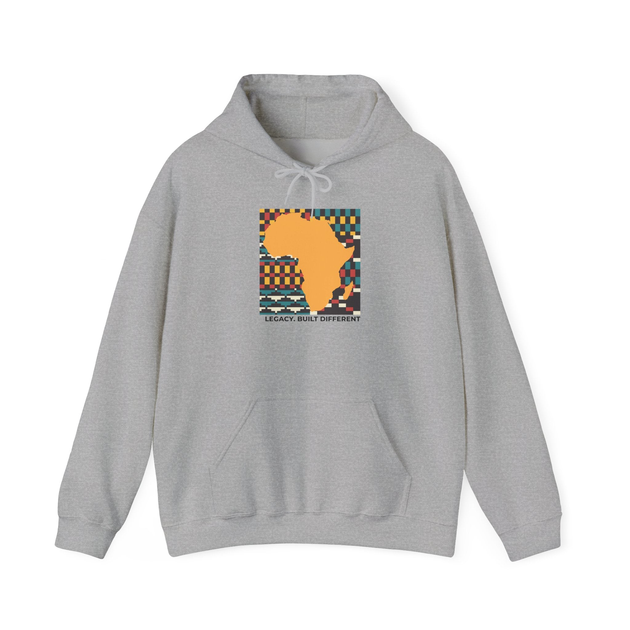 Africa Silhouette Kente Hoodie — "Legacy, Built Different"