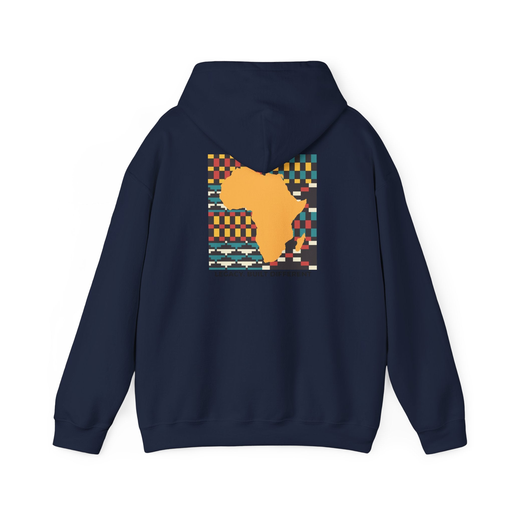 Africa Silhouette Kente Hoodie — "Legacy, Built Different"
