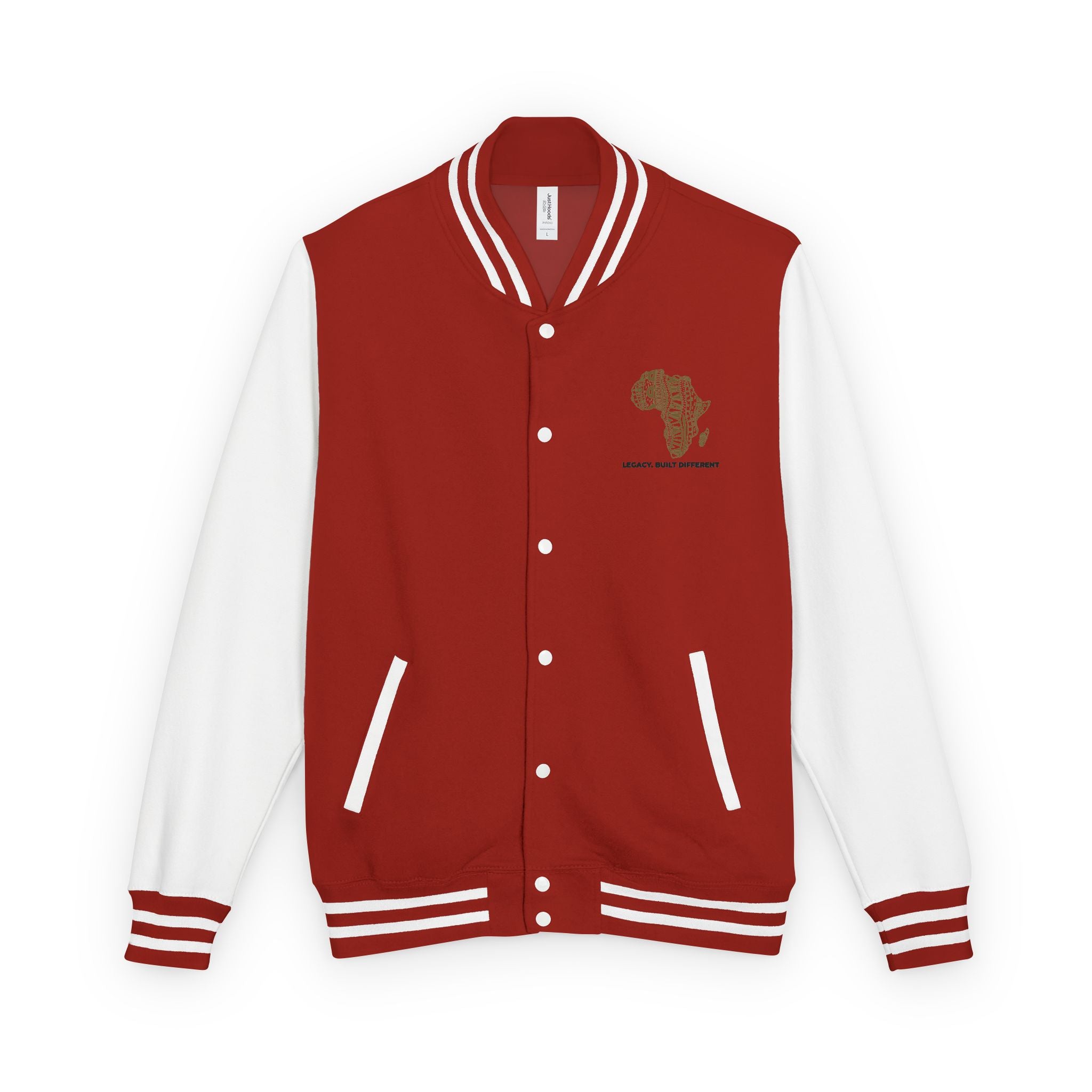 Letterman Jacket — African Pattern Map "Legacy. Built Different"