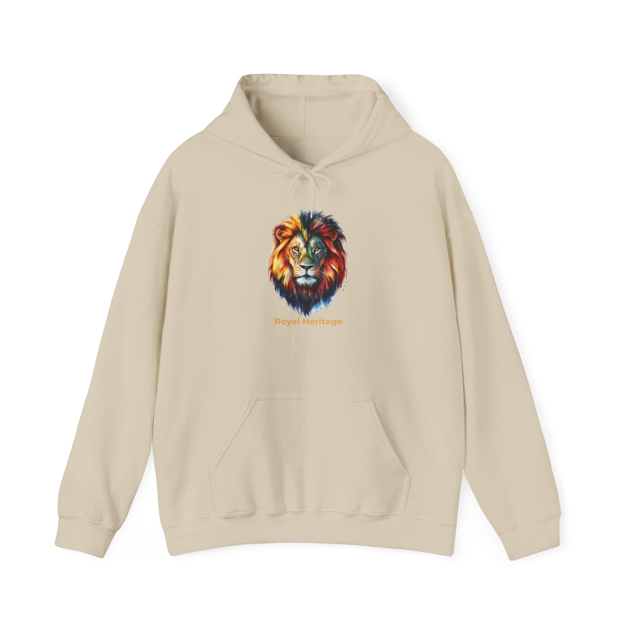 Lion Head Hoodie — 'Royal Heritage' Colorful Lion Graphic Sweatshirt
