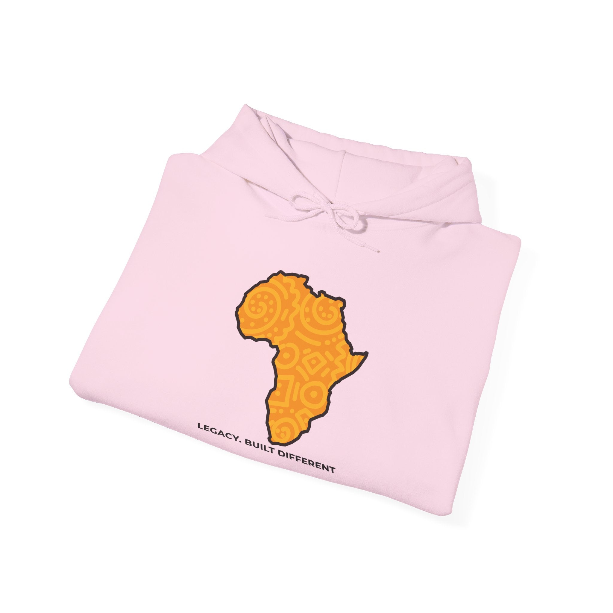 Africa Map Hoodie — "Legacy. Built Different." Printed Pullover