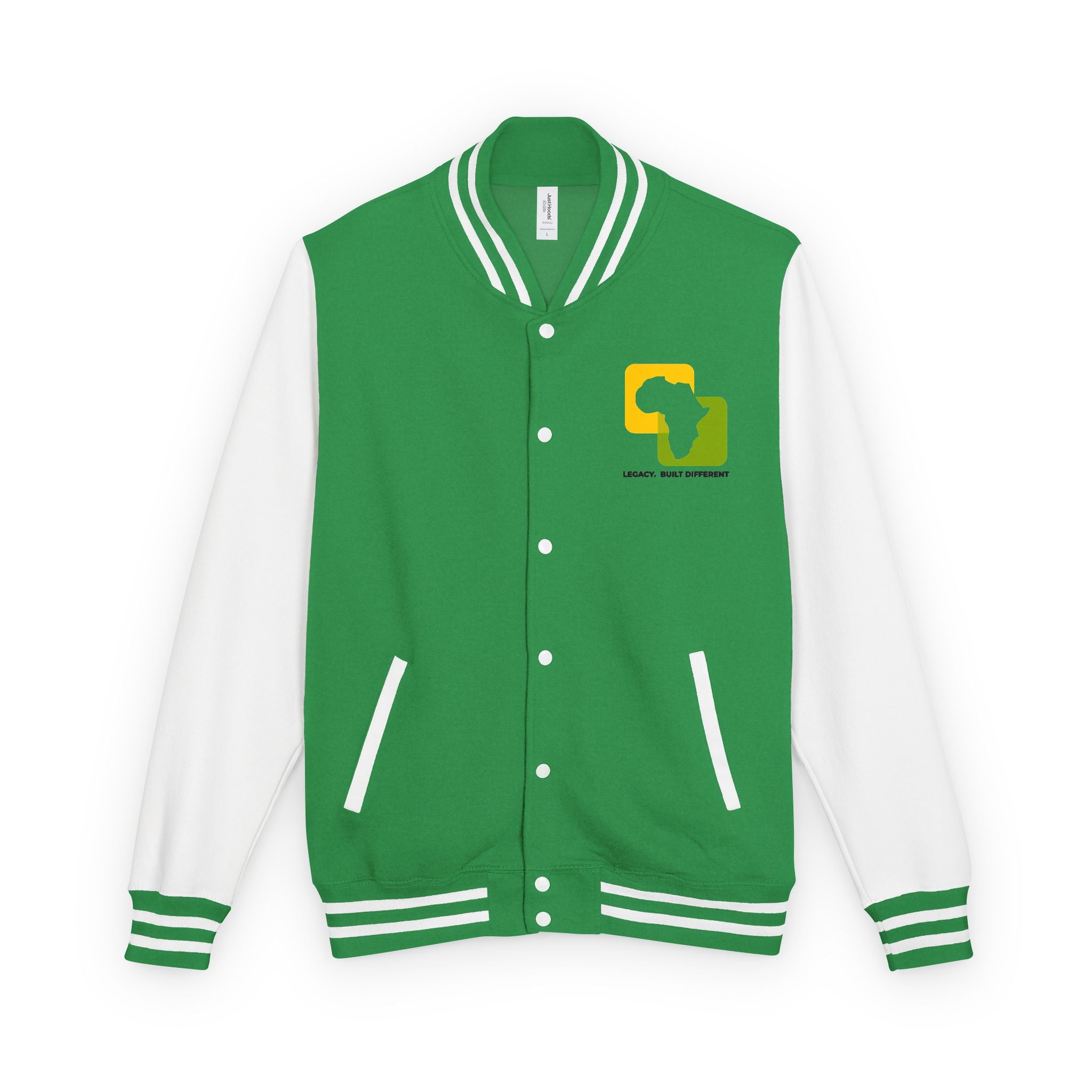 Letterman Jacket — Afrocentric Africa Map Design ("Legacy. Built Different")