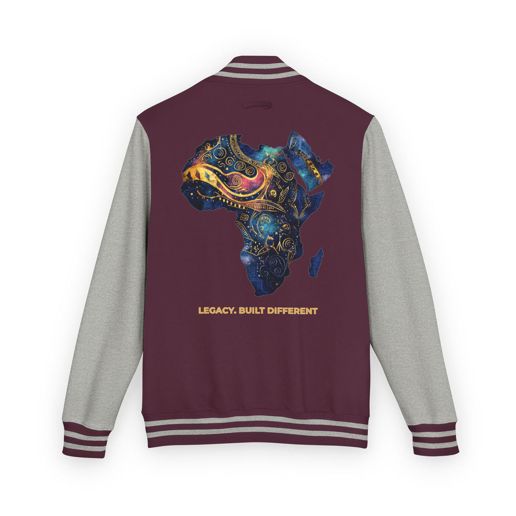 Africa Map Letterman Jacket — Colorful African Continent Graphic Bomber