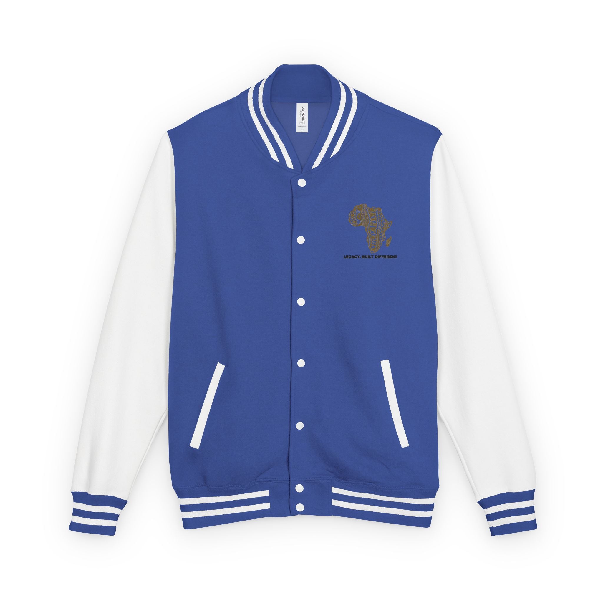 Letterman Jacket — African Pattern Map "Legacy. Built Different"