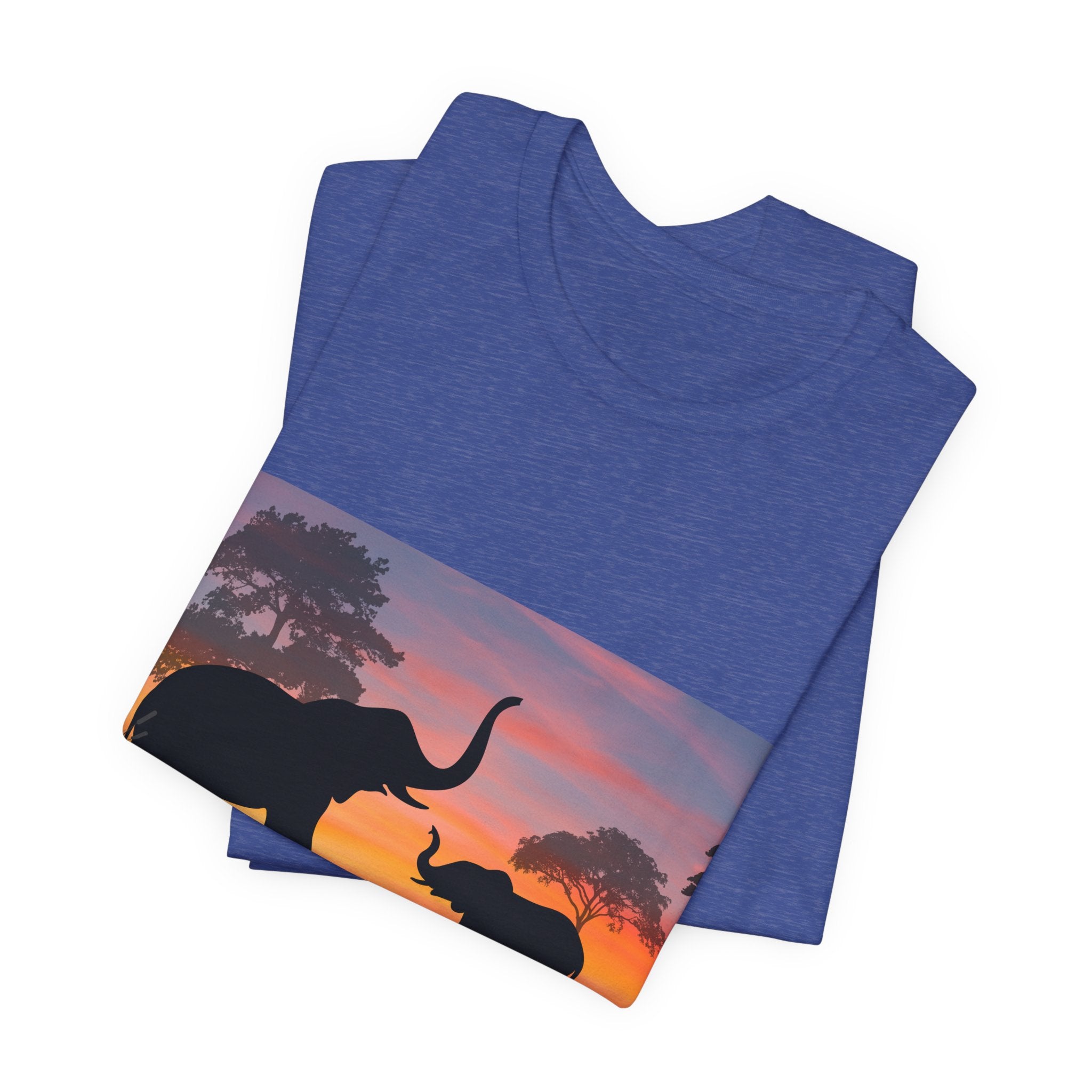 Elephant Sunset Tee — "Legacy, Elephant Heritage" Graphic T-Shirt