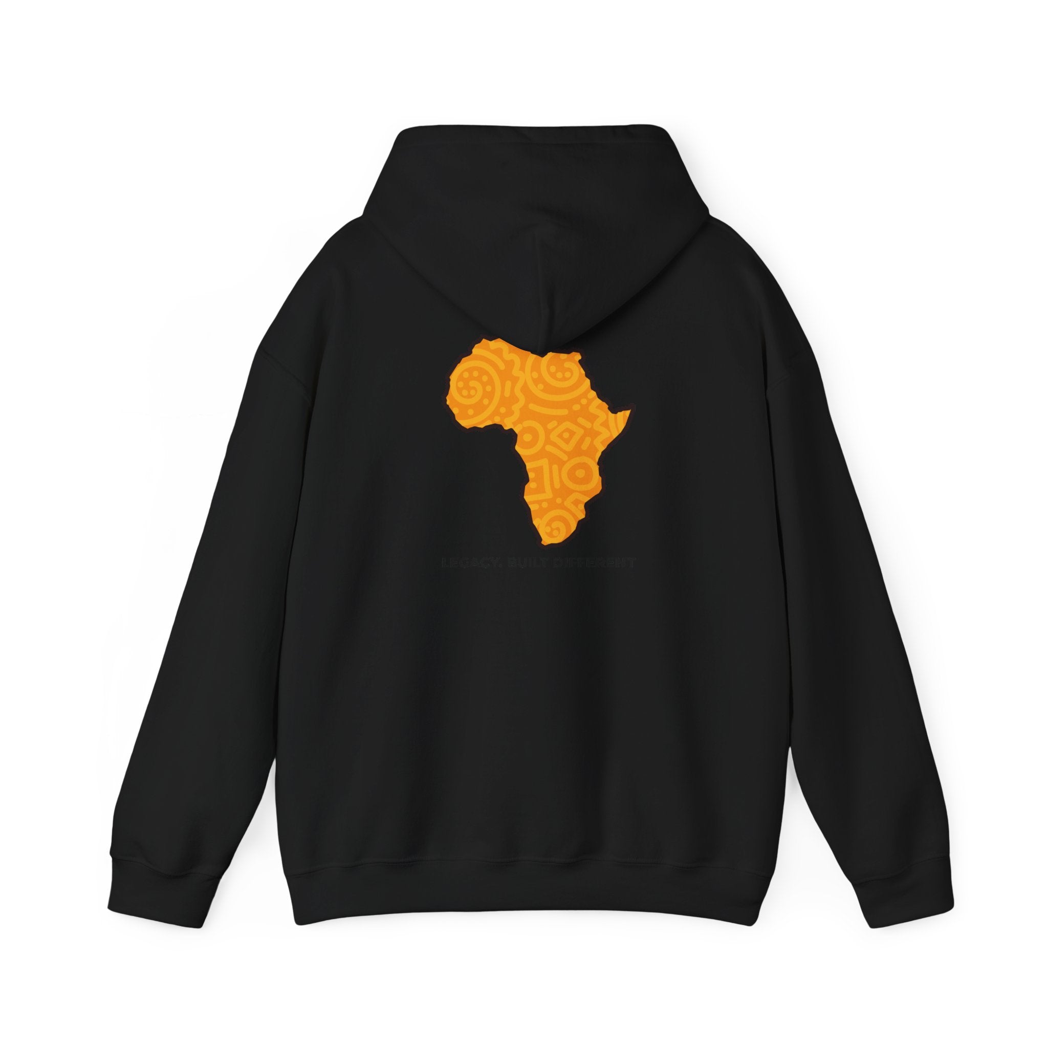 Africa Map Hoodie — "Legacy. Built Different." Printed Pullover