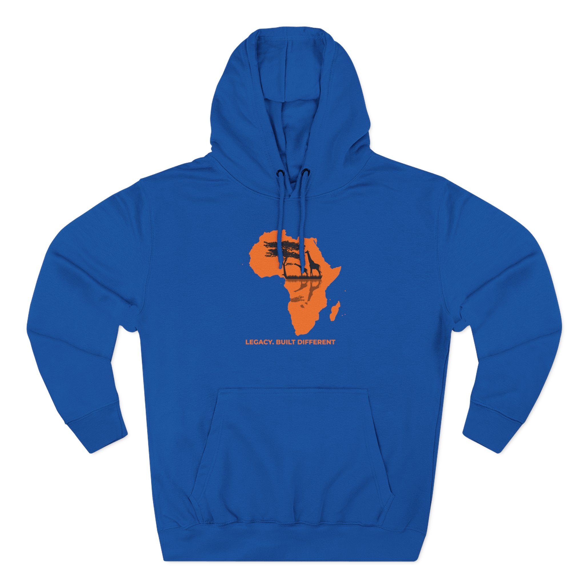 Africa Silhouette Hoodie — 'Legacy: Built Different' Graphic Pullover