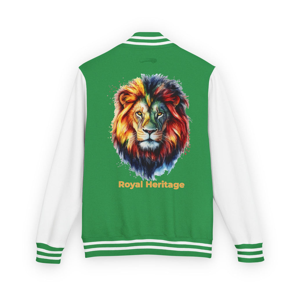 Lion Graphic Letterman Jacket — "Royal Heritage" Varsity Jacket
