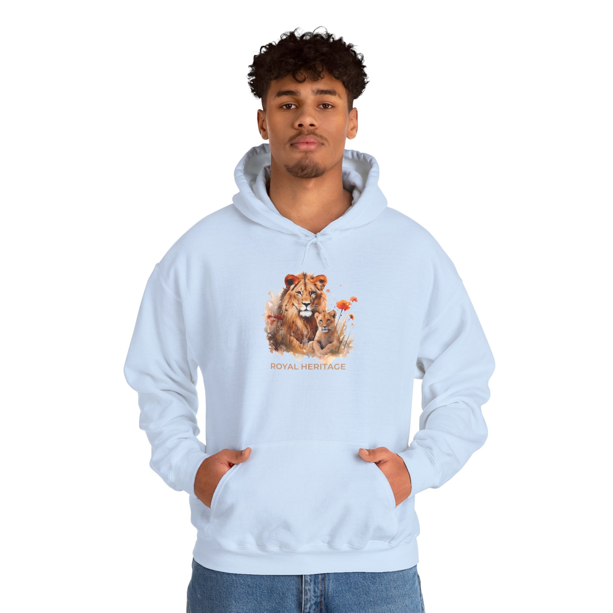 Hoodie — 'Royal Heritage' Lion & Cub Graphic Pullover