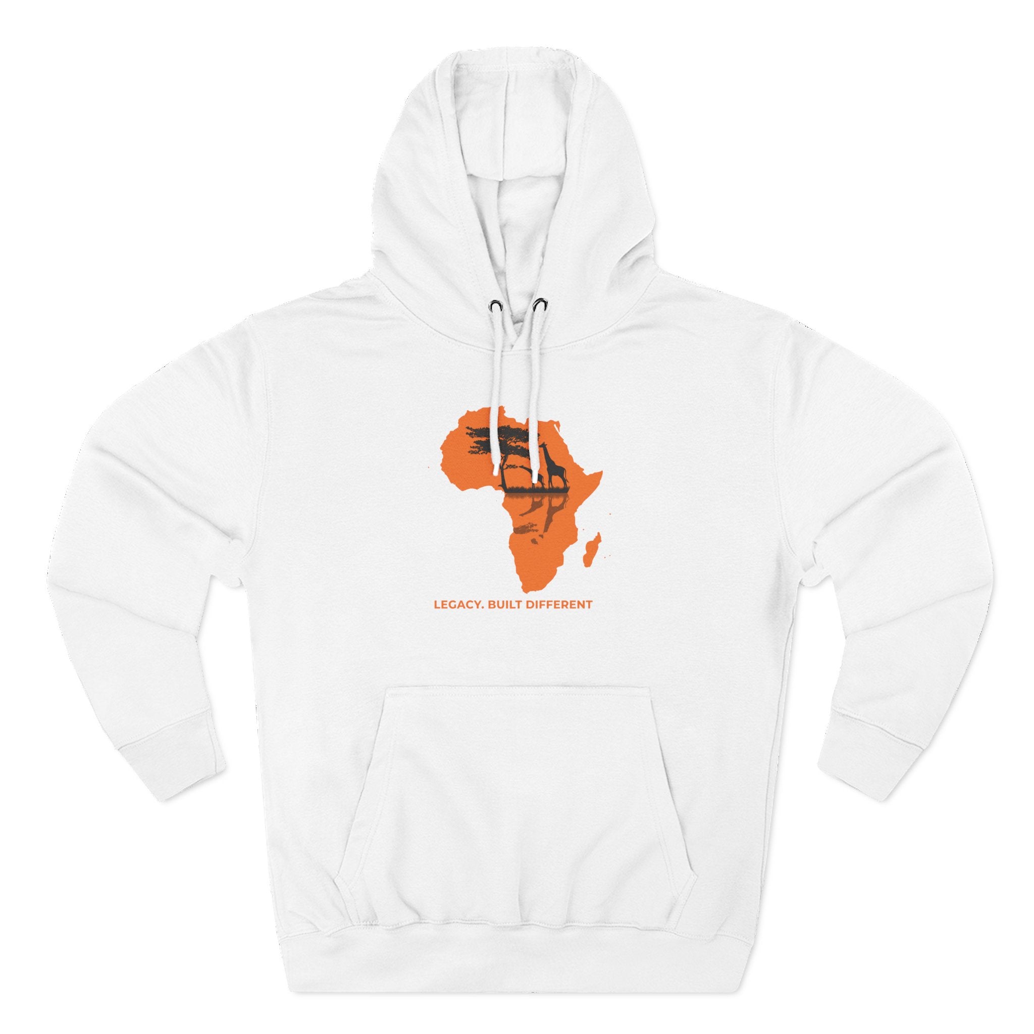Africa Silhouette Hoodie — 'Legacy: Built Different' Graphic Pullover