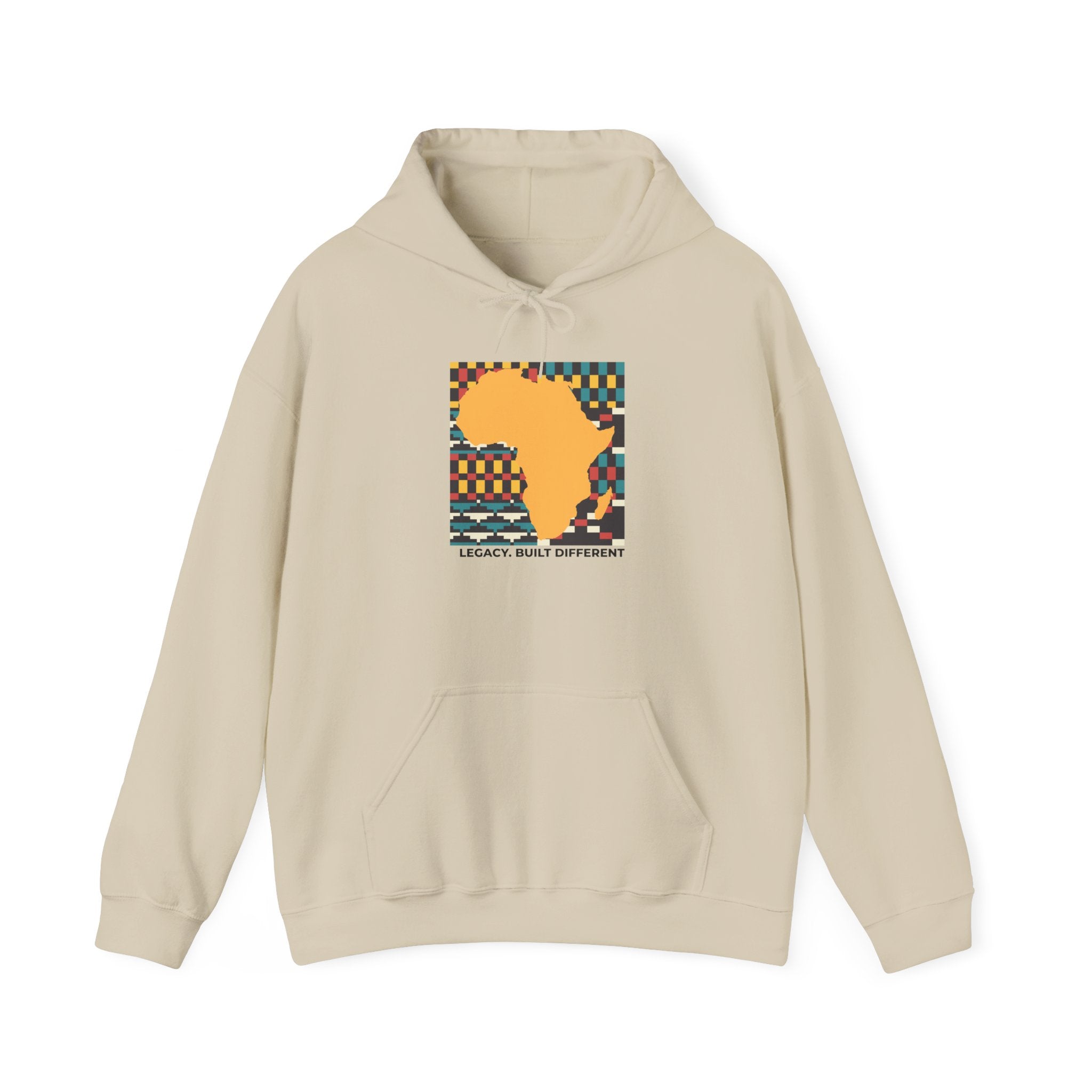 Africa Silhouette Kente Hoodie — "Legacy, Built Different"