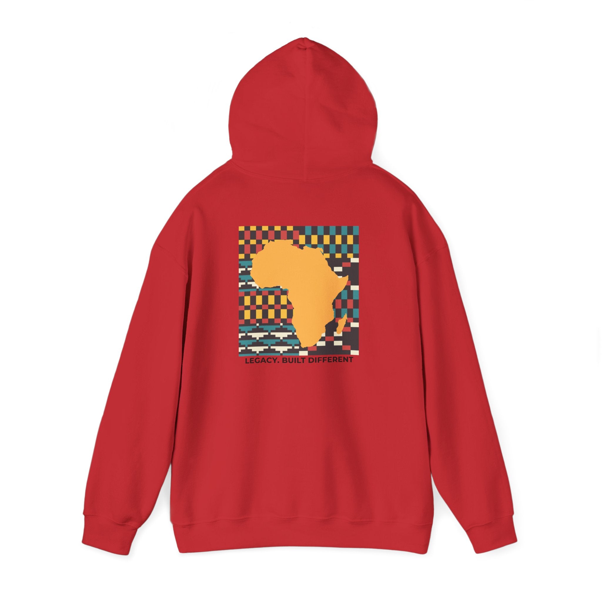 Africa Silhouette Kente Hoodie — "Legacy, Built Different"