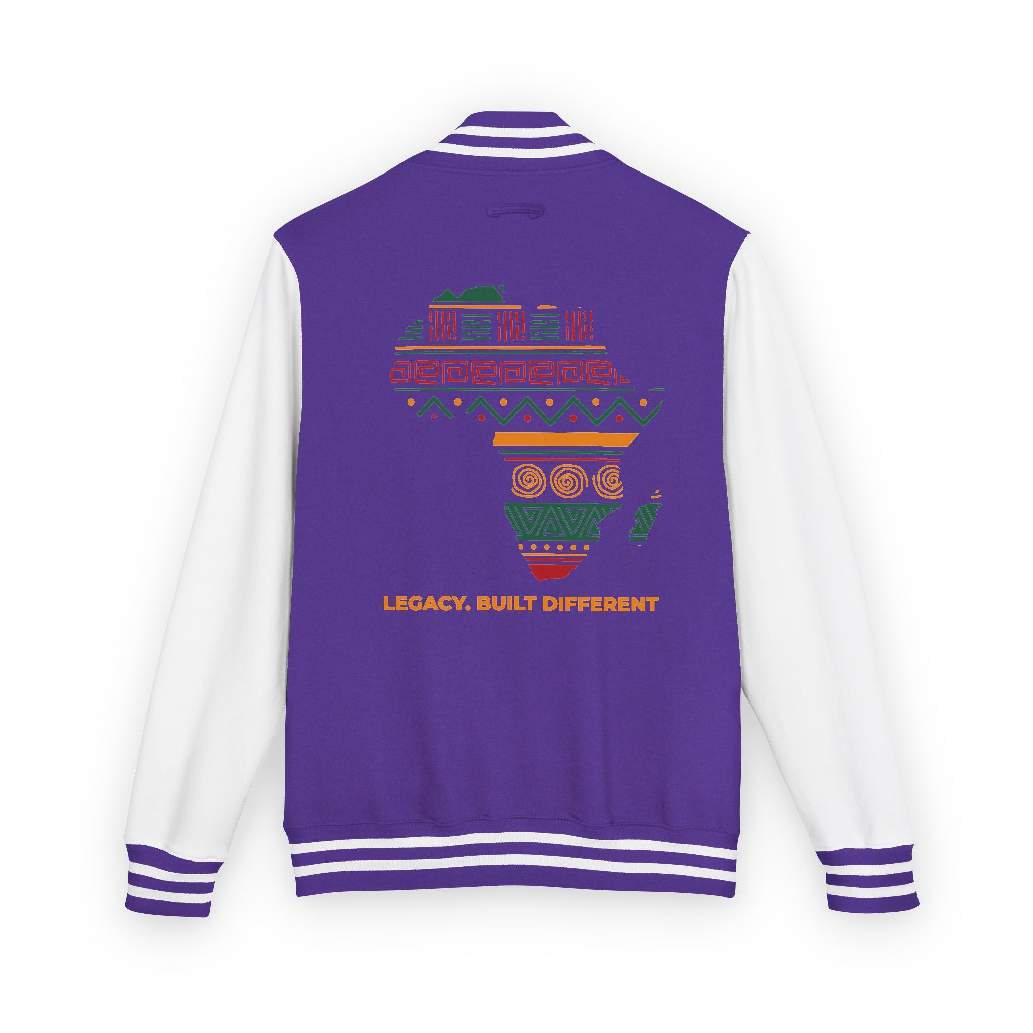 Africa Pattern Letterman Jacket — "Legacy, Unity, Strength"