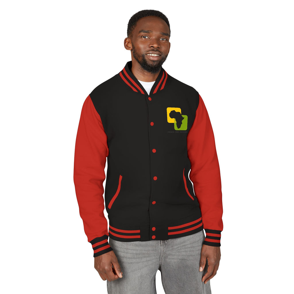 Letterman Jacket — Afrocentric Africa Map Design ("Legacy. Built Different")