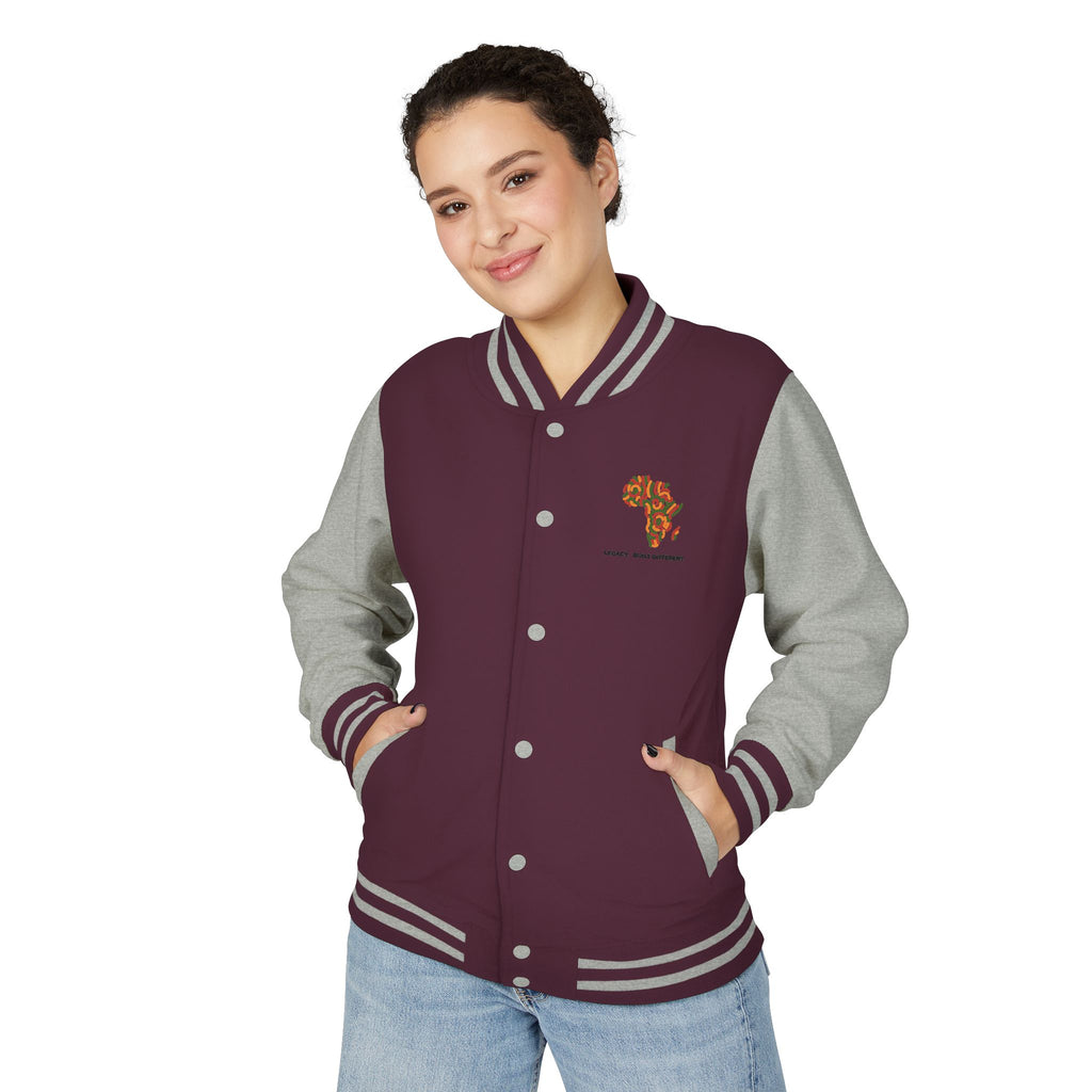 Letterman Jacket — African Heritage Map "Legacy. Built Different"