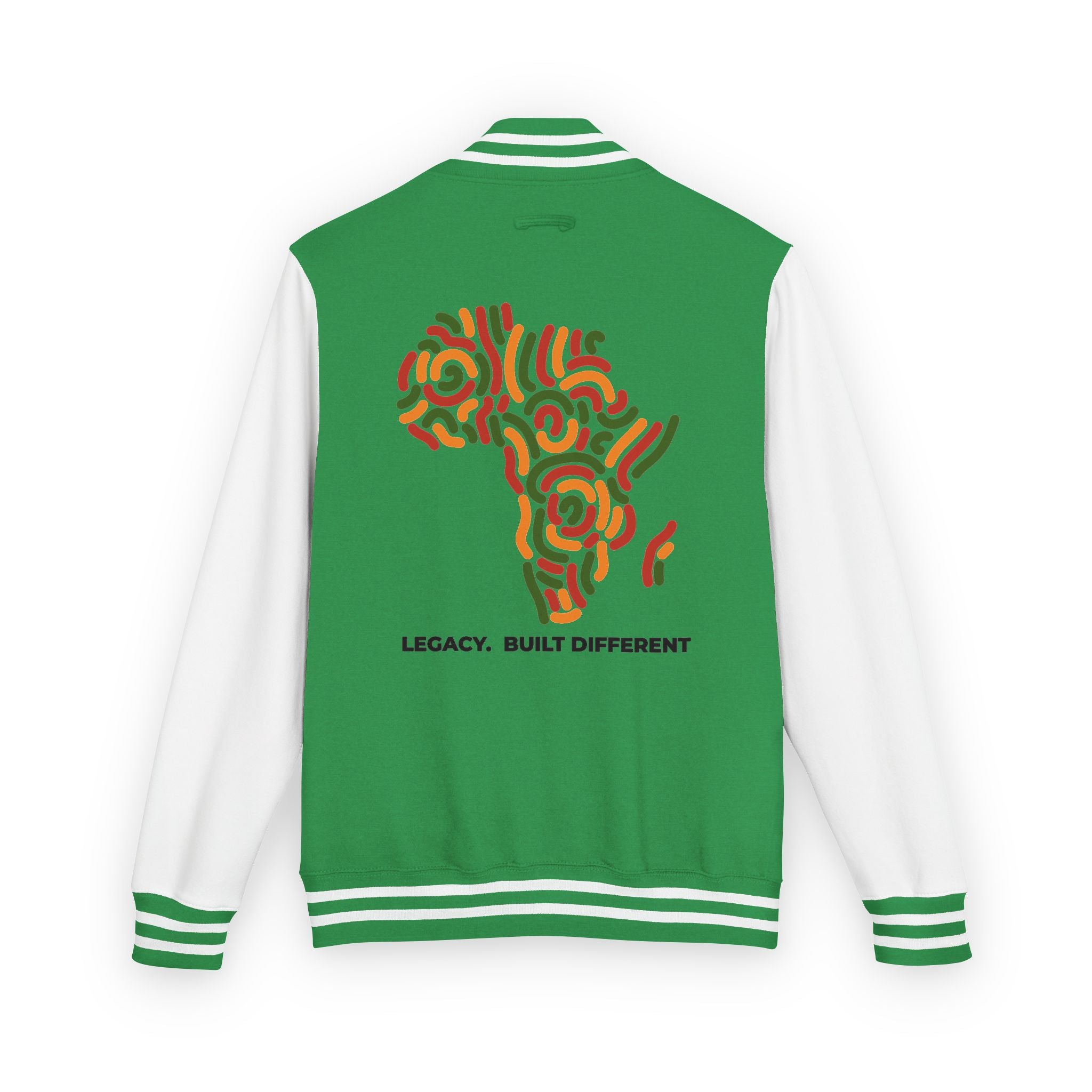 Letterman Jacket — African Heritage Map "Legacy. Built Different"