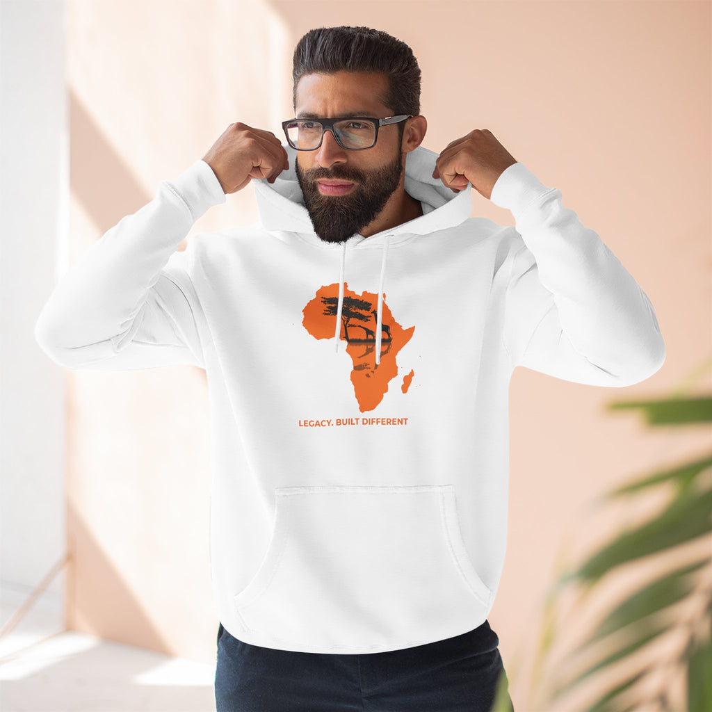 Africa Silhouette Hoodie — 'Legacy: Built Different' Graphic Pullover