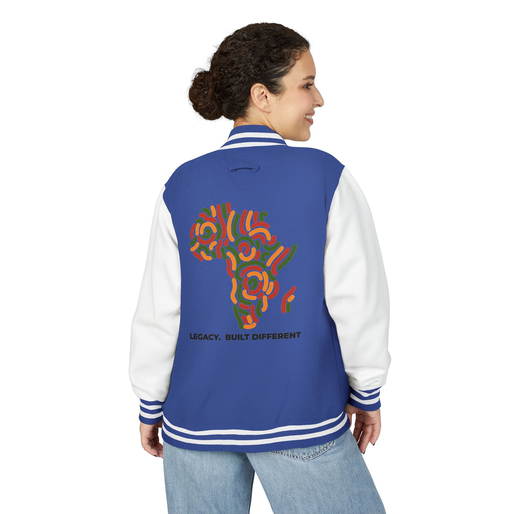 Letterman Jacket — African Heritage Map "Legacy. Built Different"