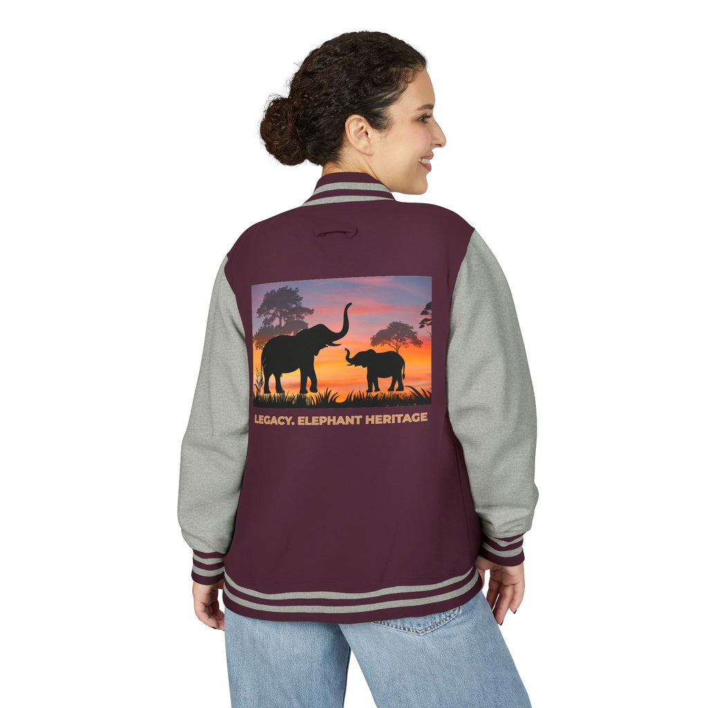 Letterman Jacket — Legacy Elephant Heritage Sunset Design