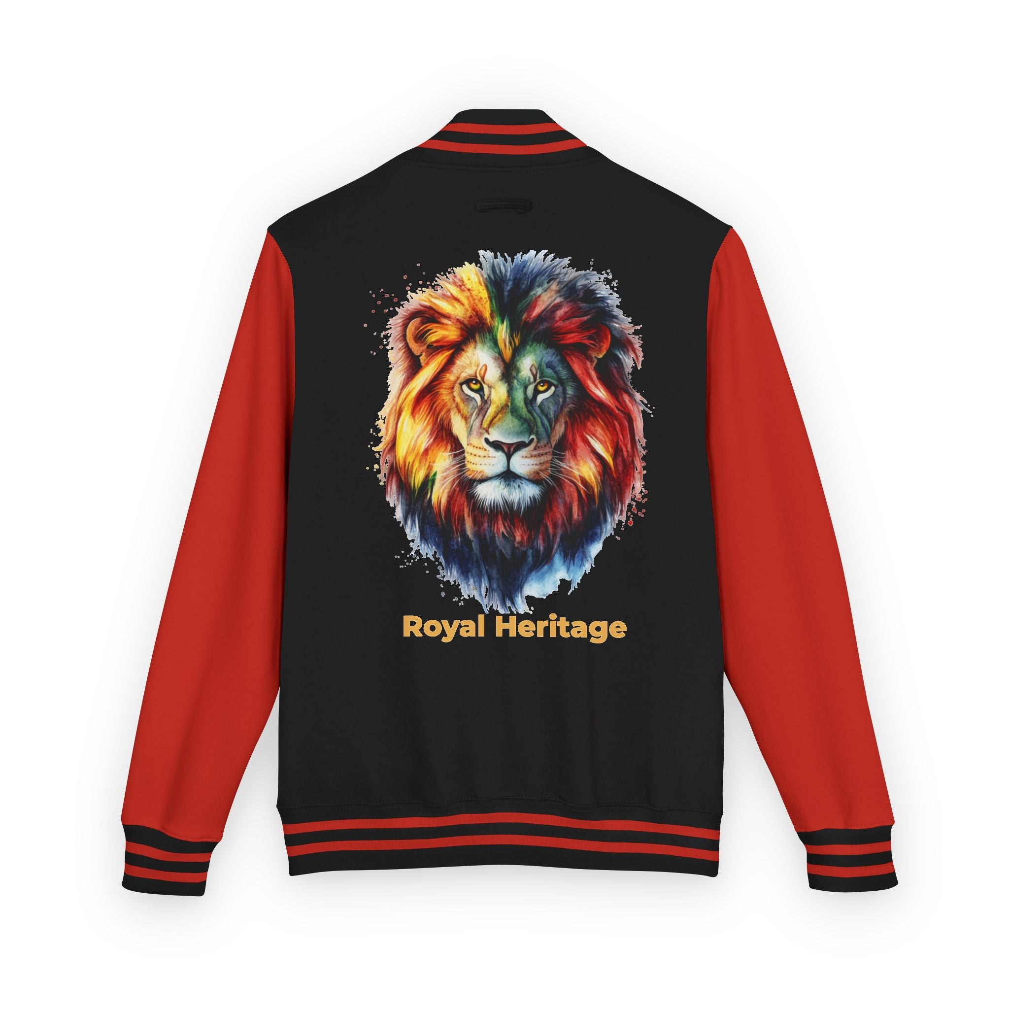 Lion Graphic Letterman Jacket — "Royal Heritage" Varsity Jacket