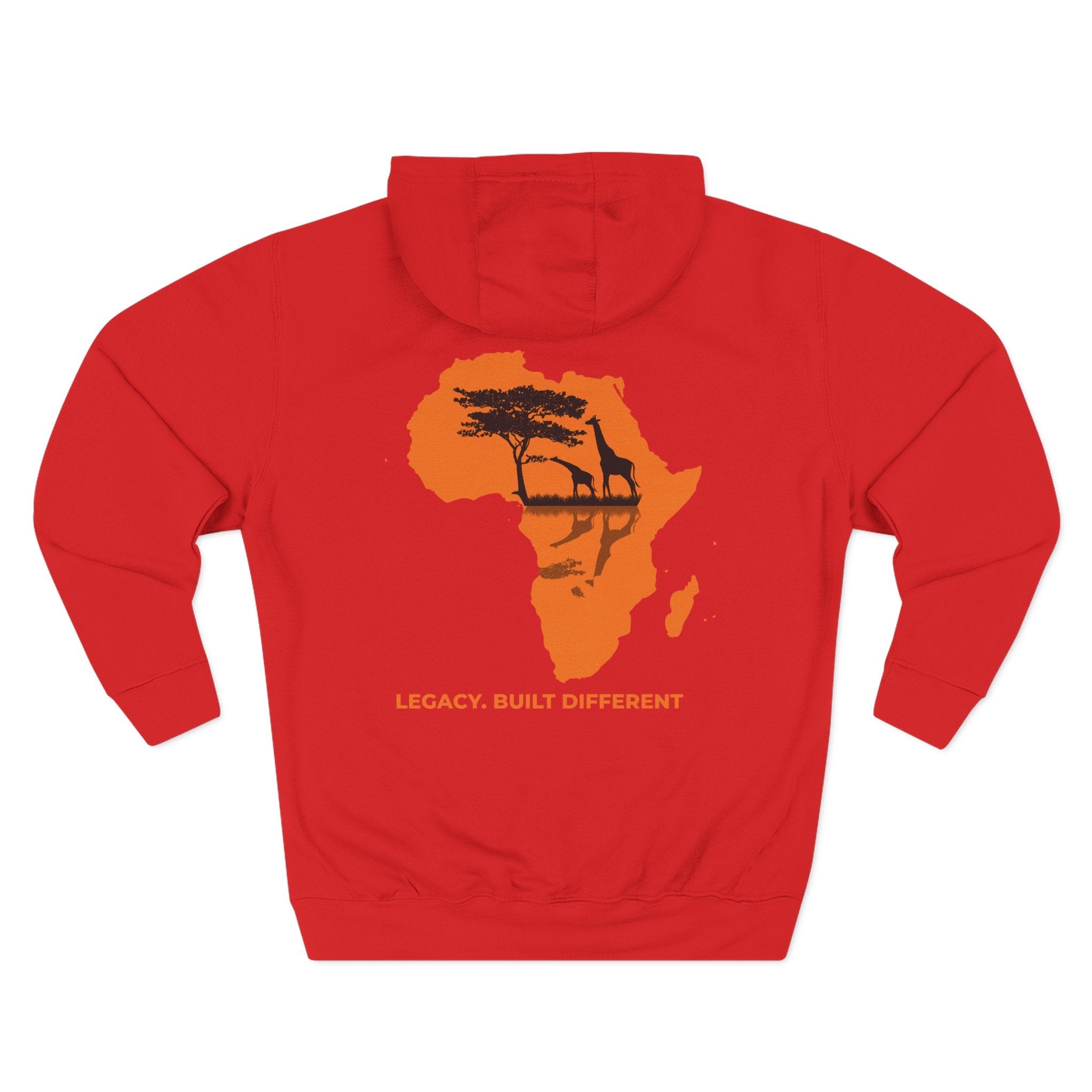 Africa Silhouette Hoodie — 'Legacy: Built Different' Graphic Pullover