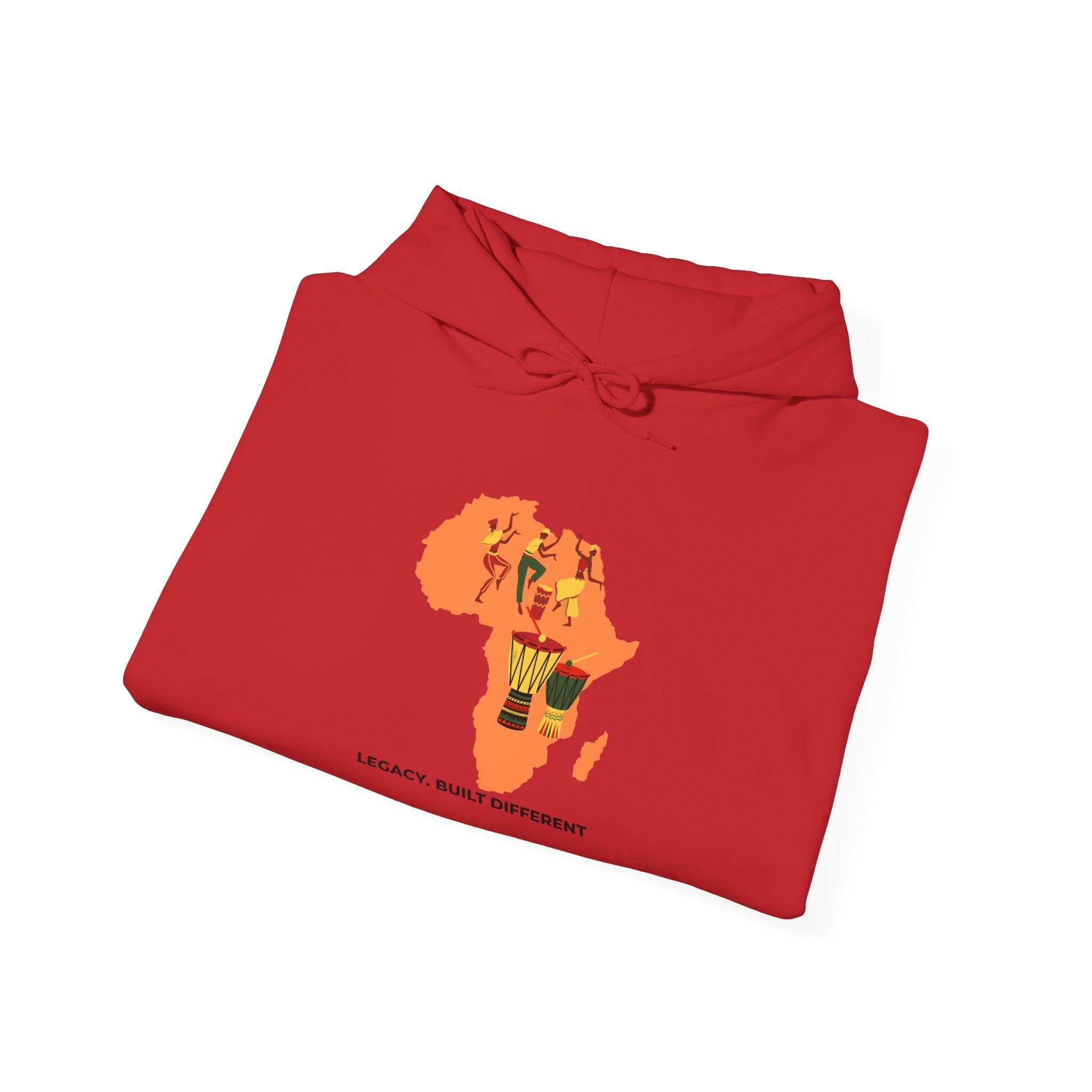 Africa Map Hoodie - 'Legacy. Built Different.' Afrocentric Graphic Pullover
