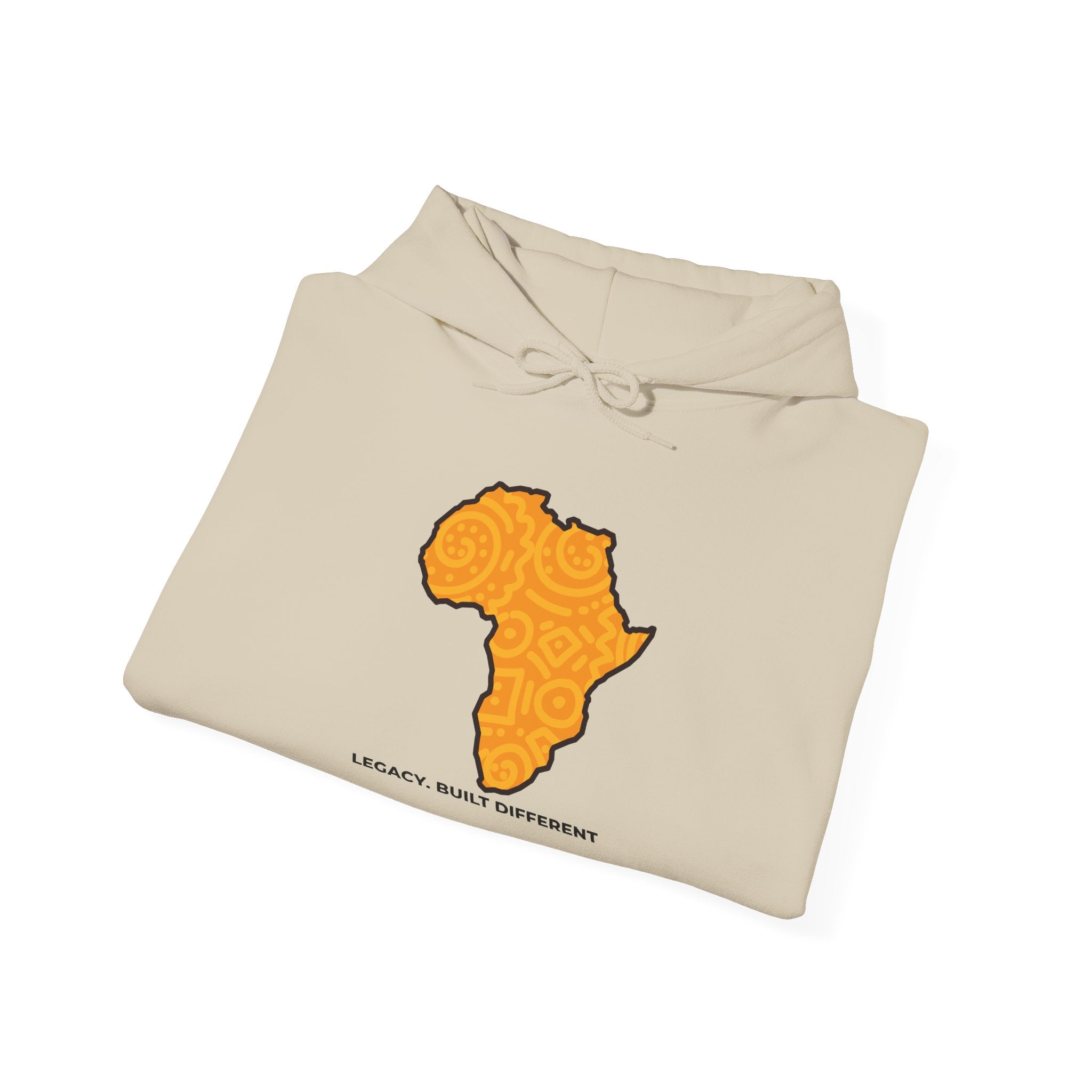Africa Map Hoodie — "Legacy. Built Different." Printed Pullover