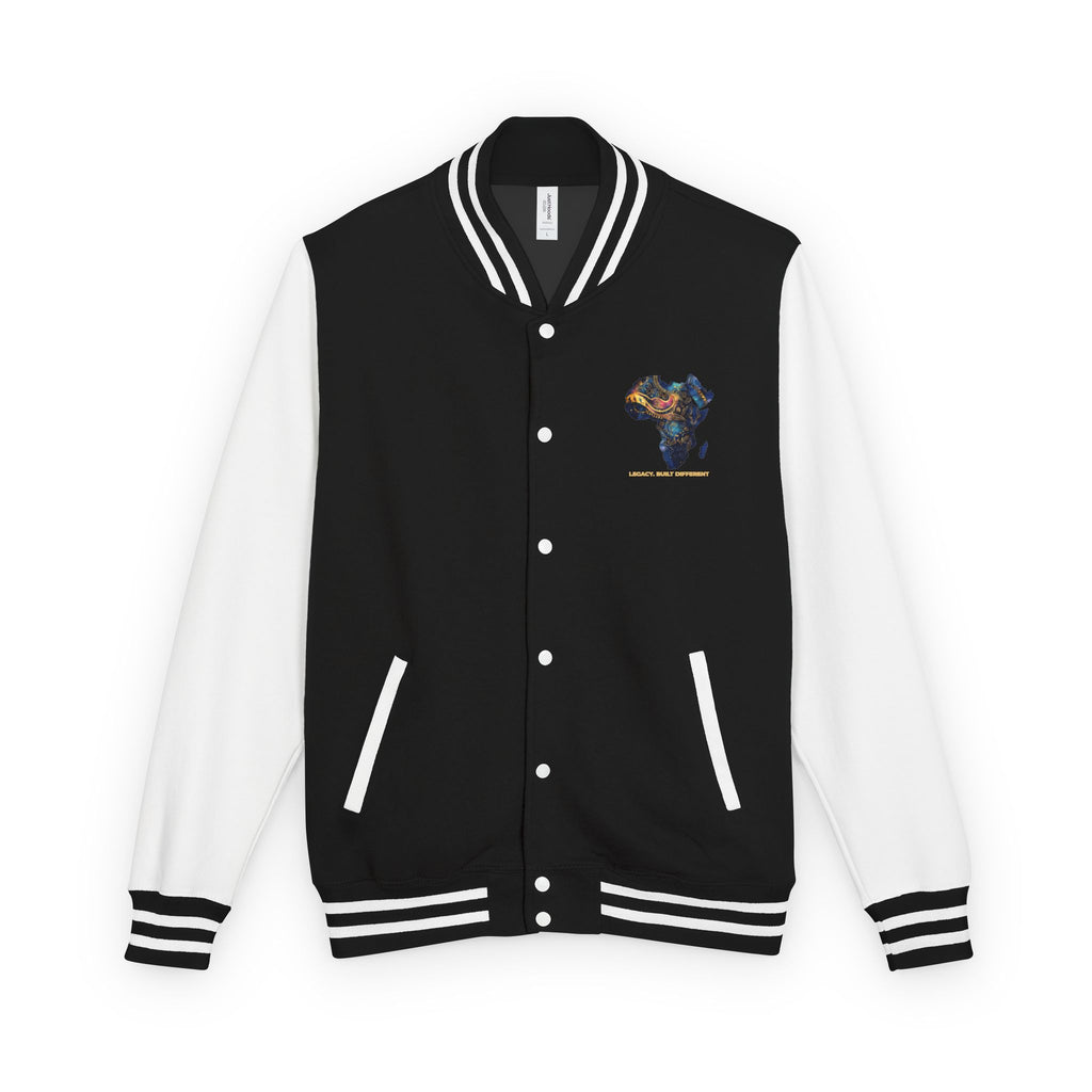 Africa Map Letterman Jacket — Colorful African Continent Graphic Bomber