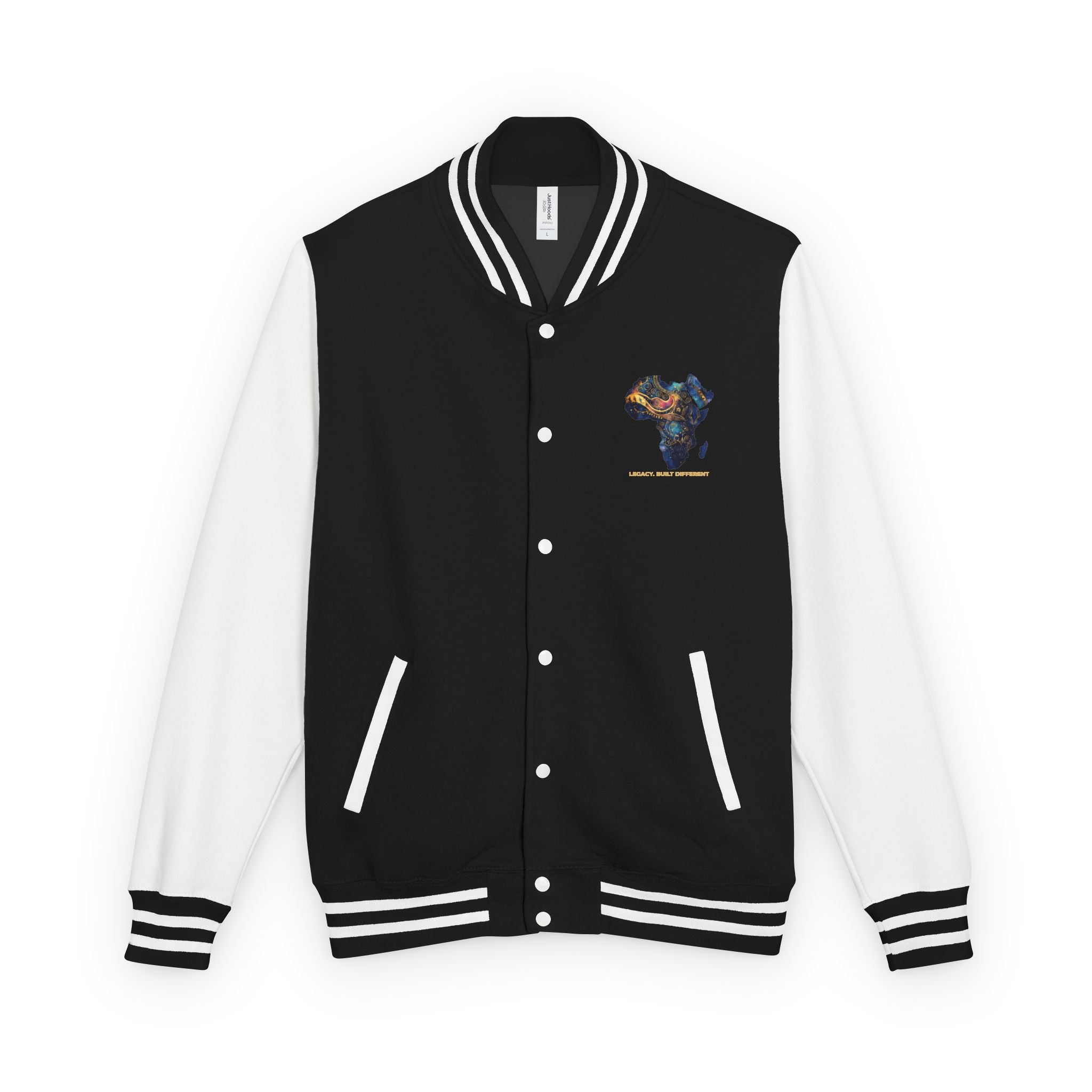 Africa Map Letterman Jacket — Colorful African Continent Graphic Bomber