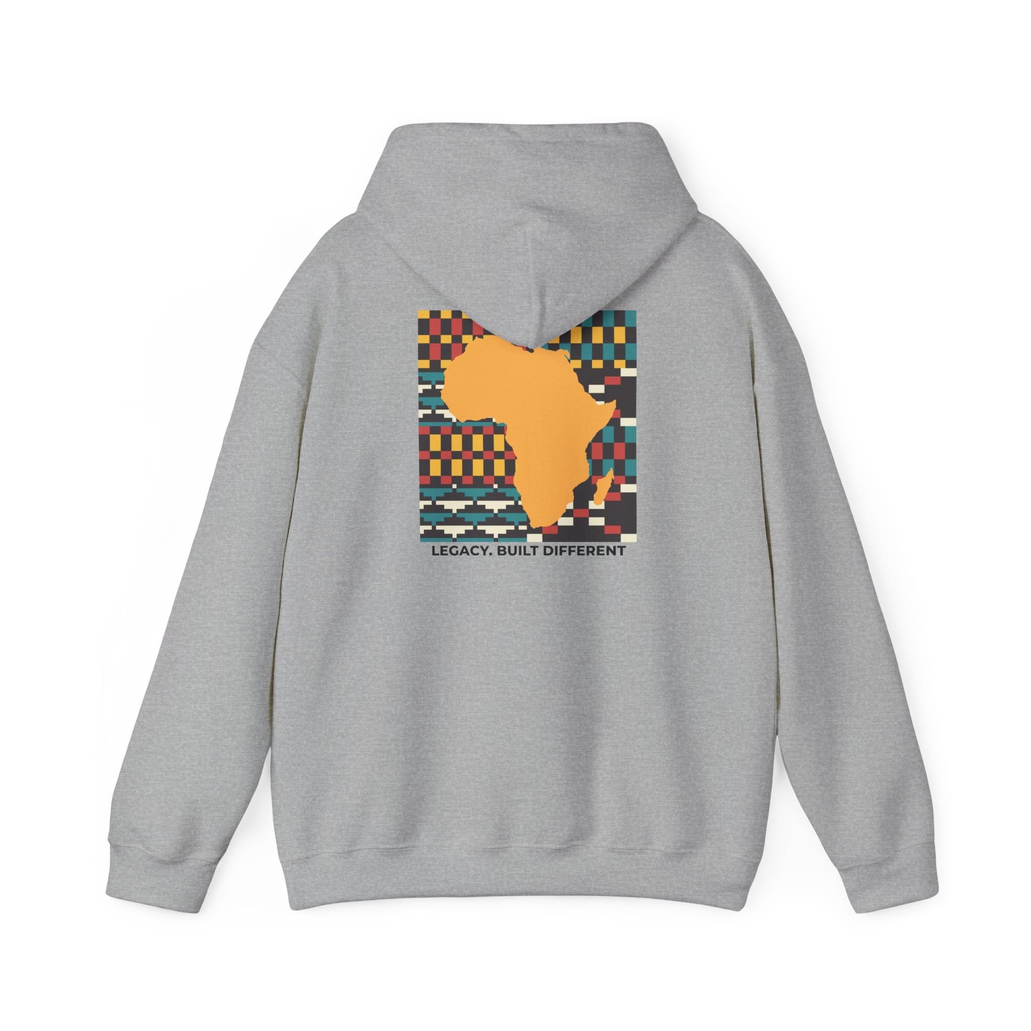 Africa Silhouette Kente Hoodie — "Legacy, Built Different"