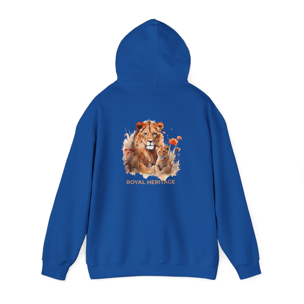 Hoodie — 'Royal Heritage' Lion & Cub Graphic Pullover