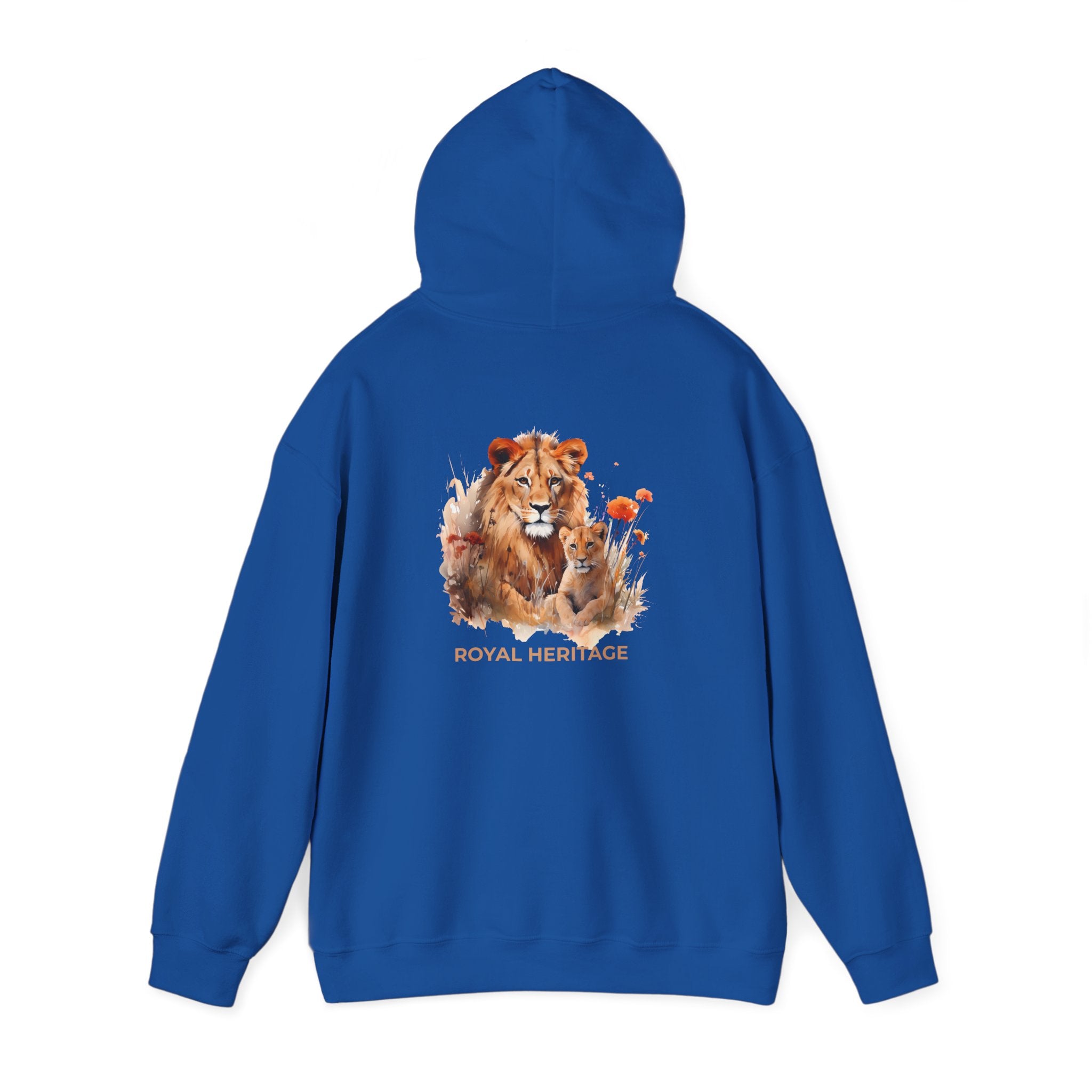 Hoodie — 'Royal Heritage' Lion & Cub Graphic Pullover
