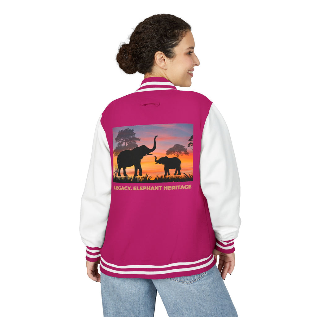 Letterman Jacket — Legacy Elephant Heritage Sunset Design