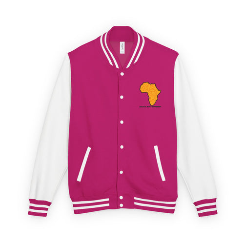 Africa Pattern Letterman Jacket — "Legacy. Built Different" Varsity Coat