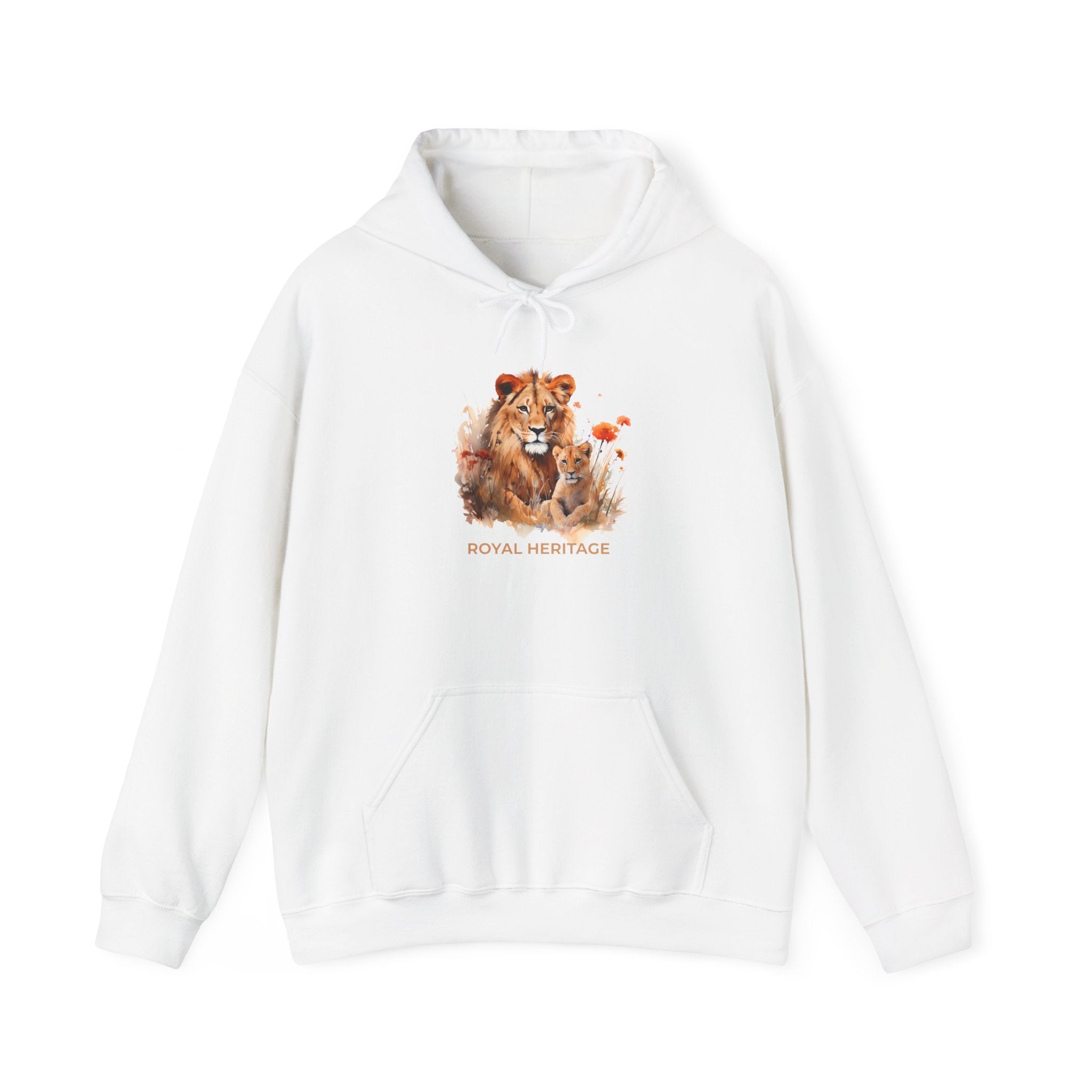 Hoodie — 'Royal Heritage' Lion & Cub Graphic Pullover