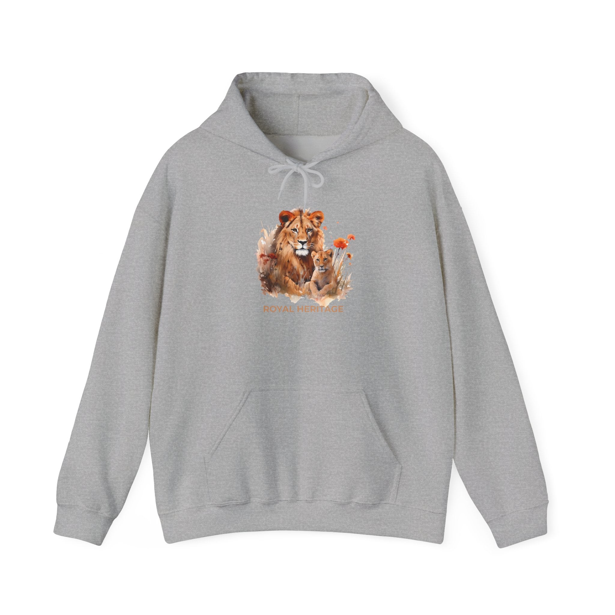 Hoodie — 'Royal Heritage' Lion & Cub Graphic Pullover
